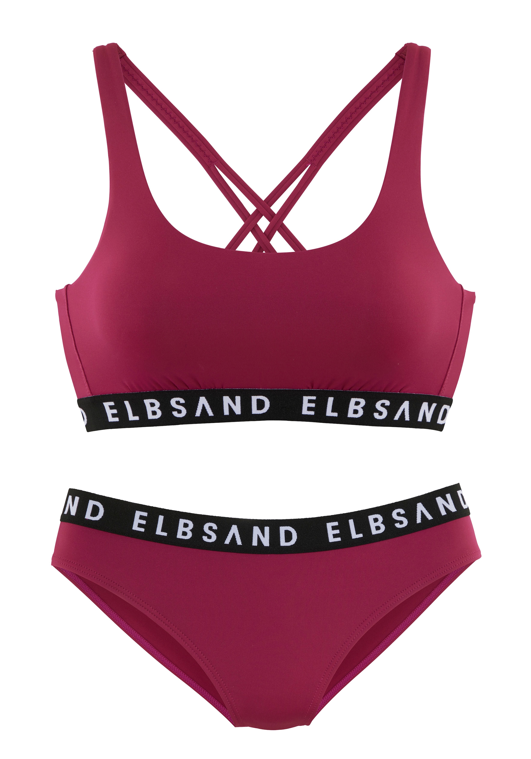 Elbsand Bustier-Bikini, mit Markenschriftzügen in Kontrastfarbe
