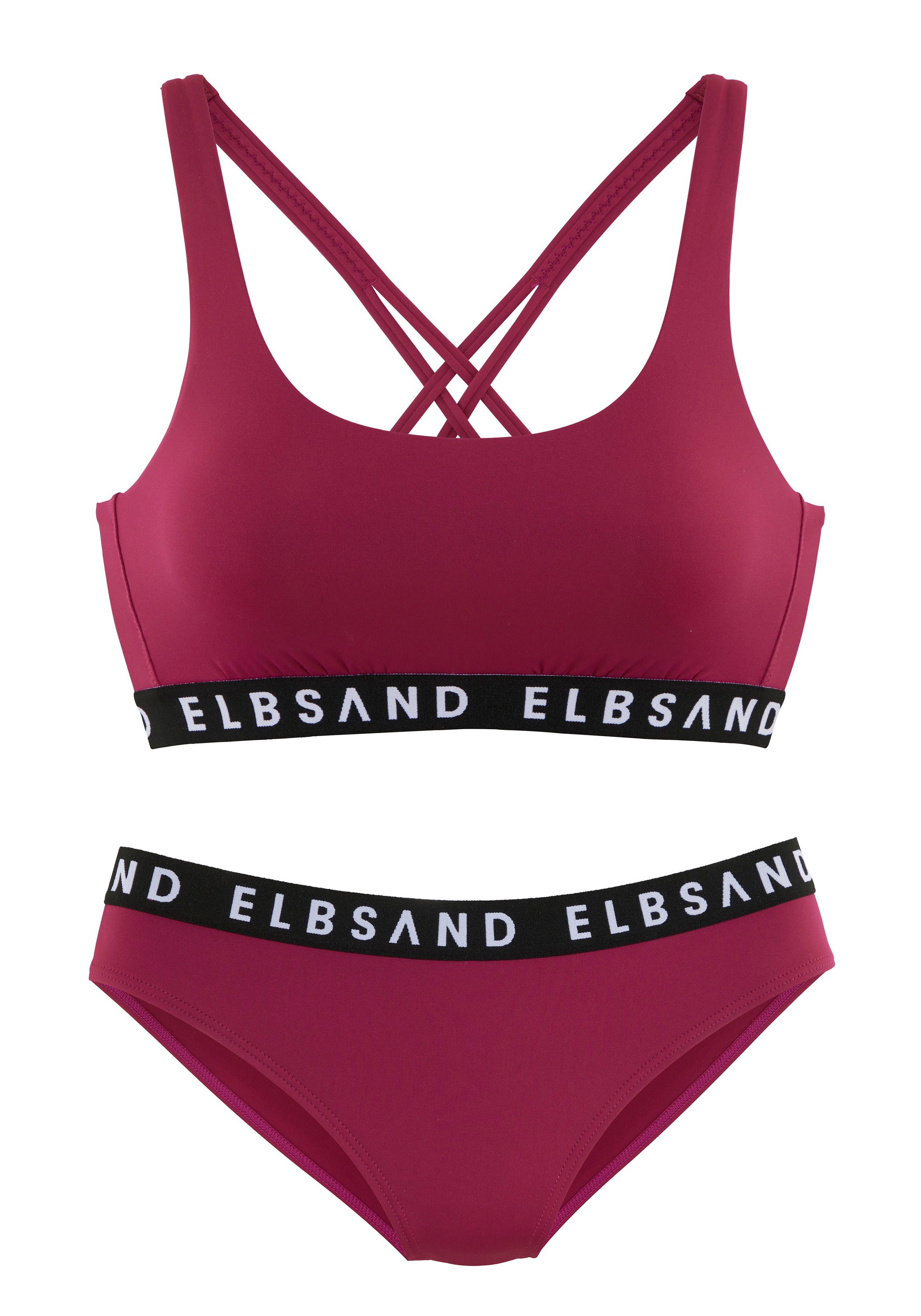 Elbsand Bustier-Bikini, mit Markenschriftzügen in Kontrastfarbe günstig online kaufen