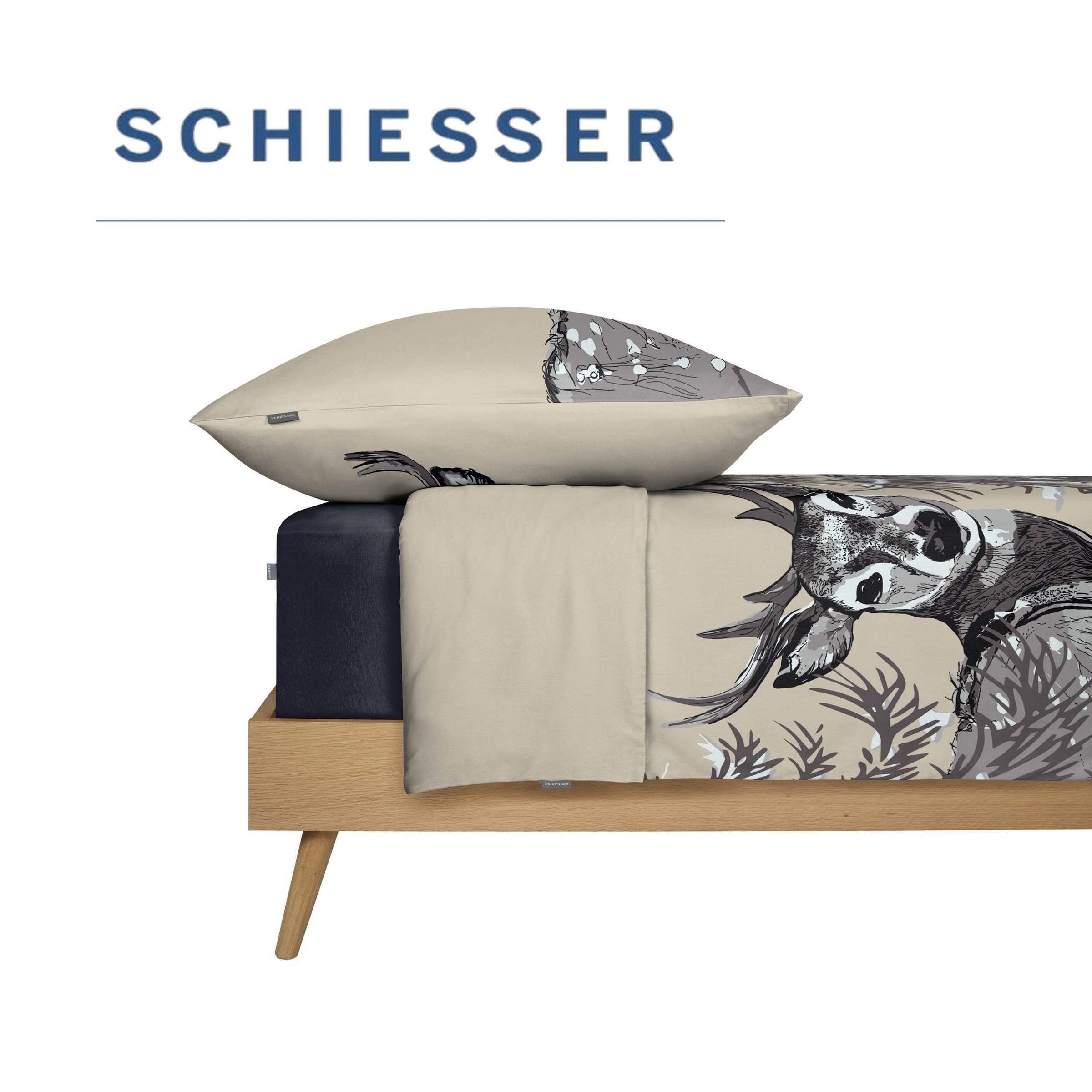 Schiesser Bettwäsche »Holi aus weicher Baumwolle mit Tierprint« 2 OEKO-TEX® MADE IN GREEN