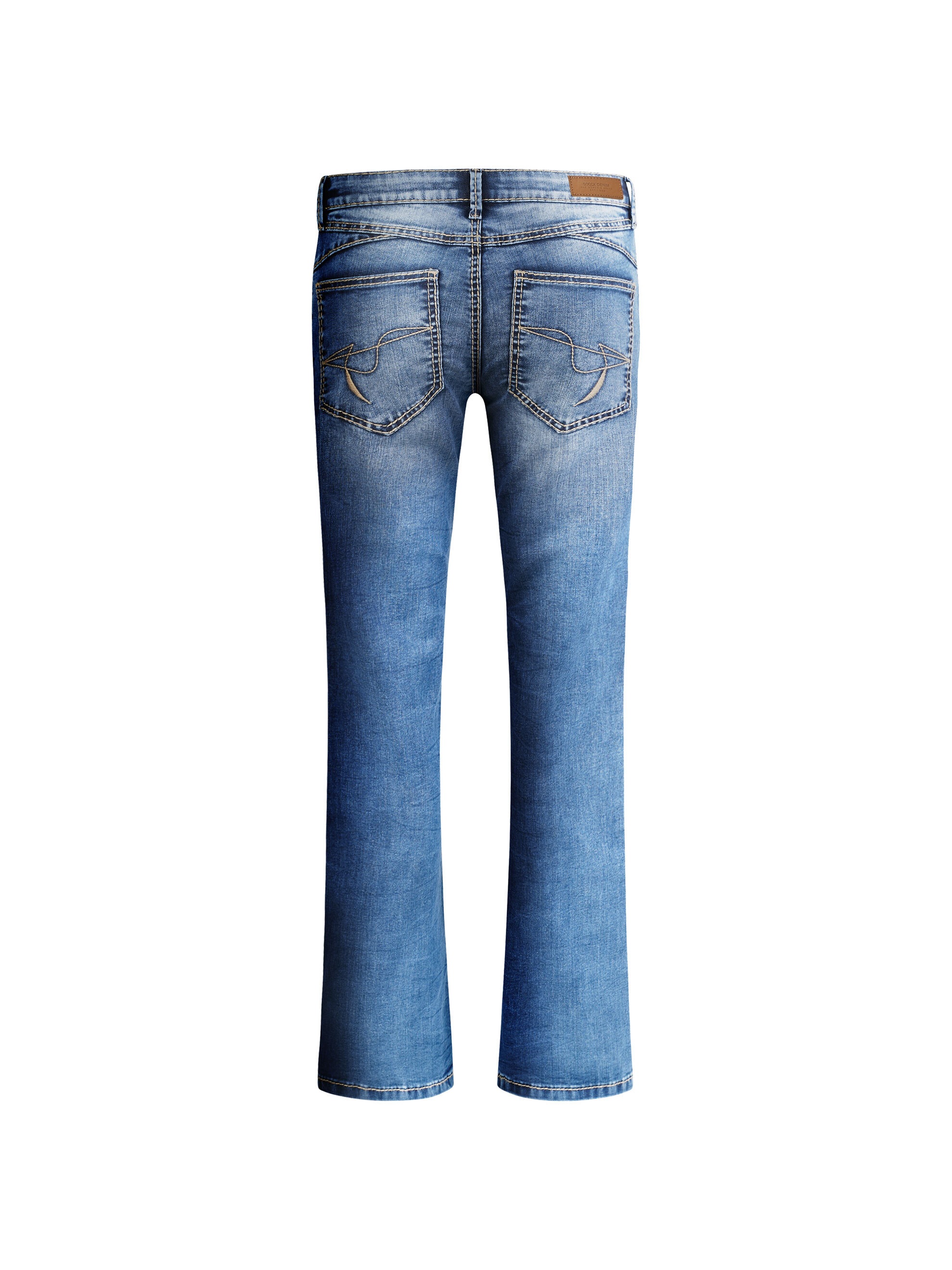 SOCCX Slim-fit-Jeans mit ausgestelltem Bein