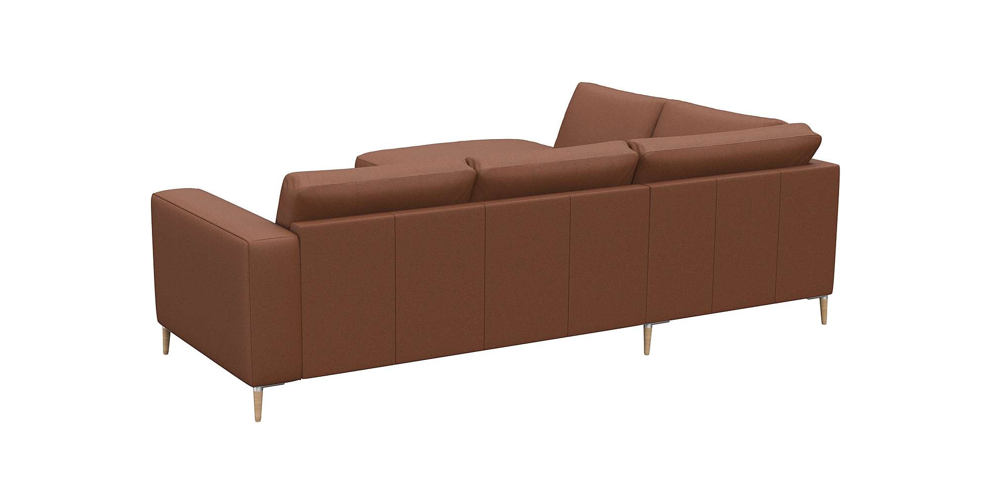FLEXLUX Ecksofa »Fiore, L-Form«, breite Armlehnen, Füße Alu/Eiche, B/T 241/225 cm, Kaltschaum im Sitz