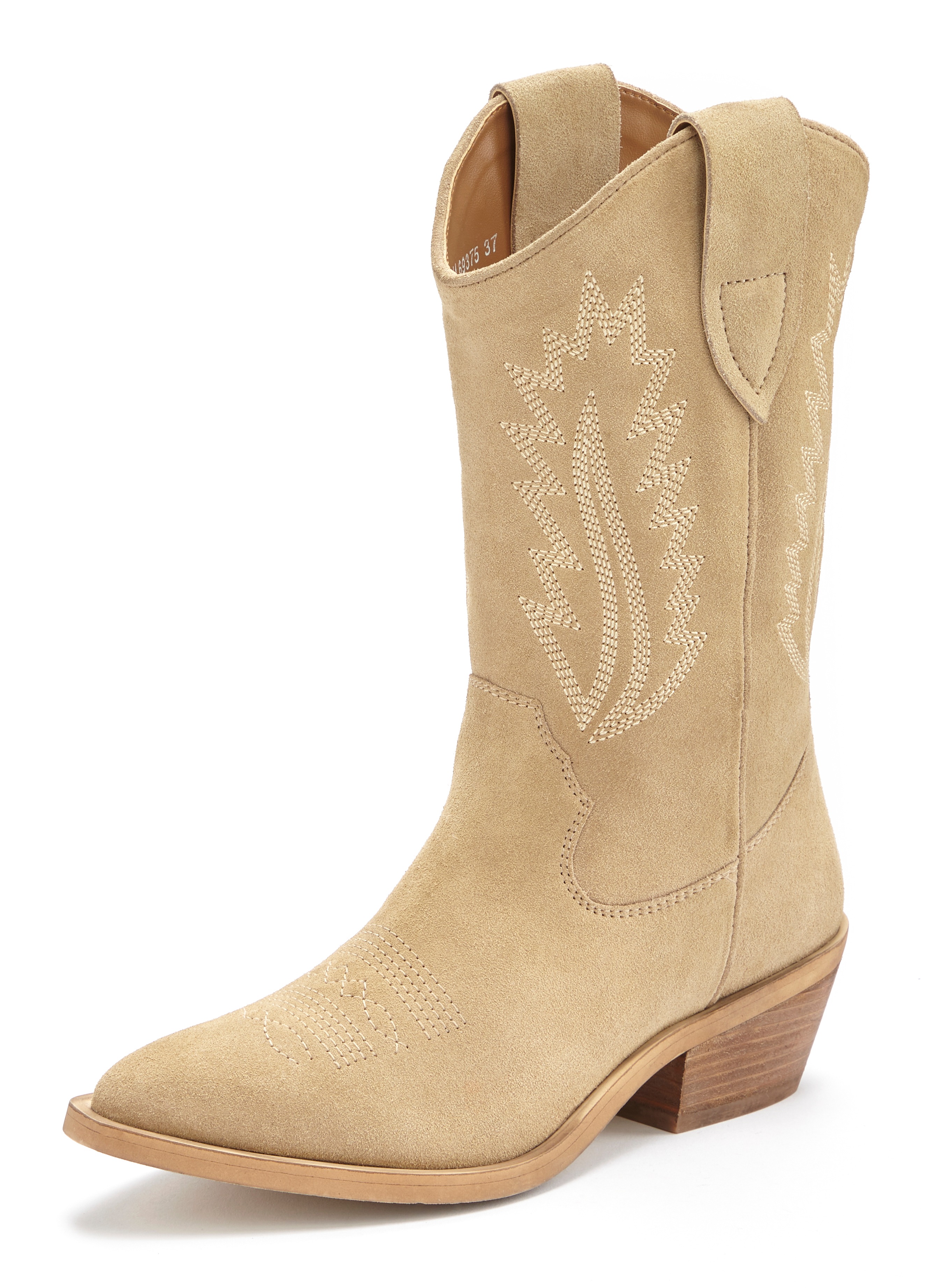 Thumbnail - LASCANA Cowboy Boots Cowboy Stiefelette, Western Stiefel, Ankleboots aus hochwertigem Leder