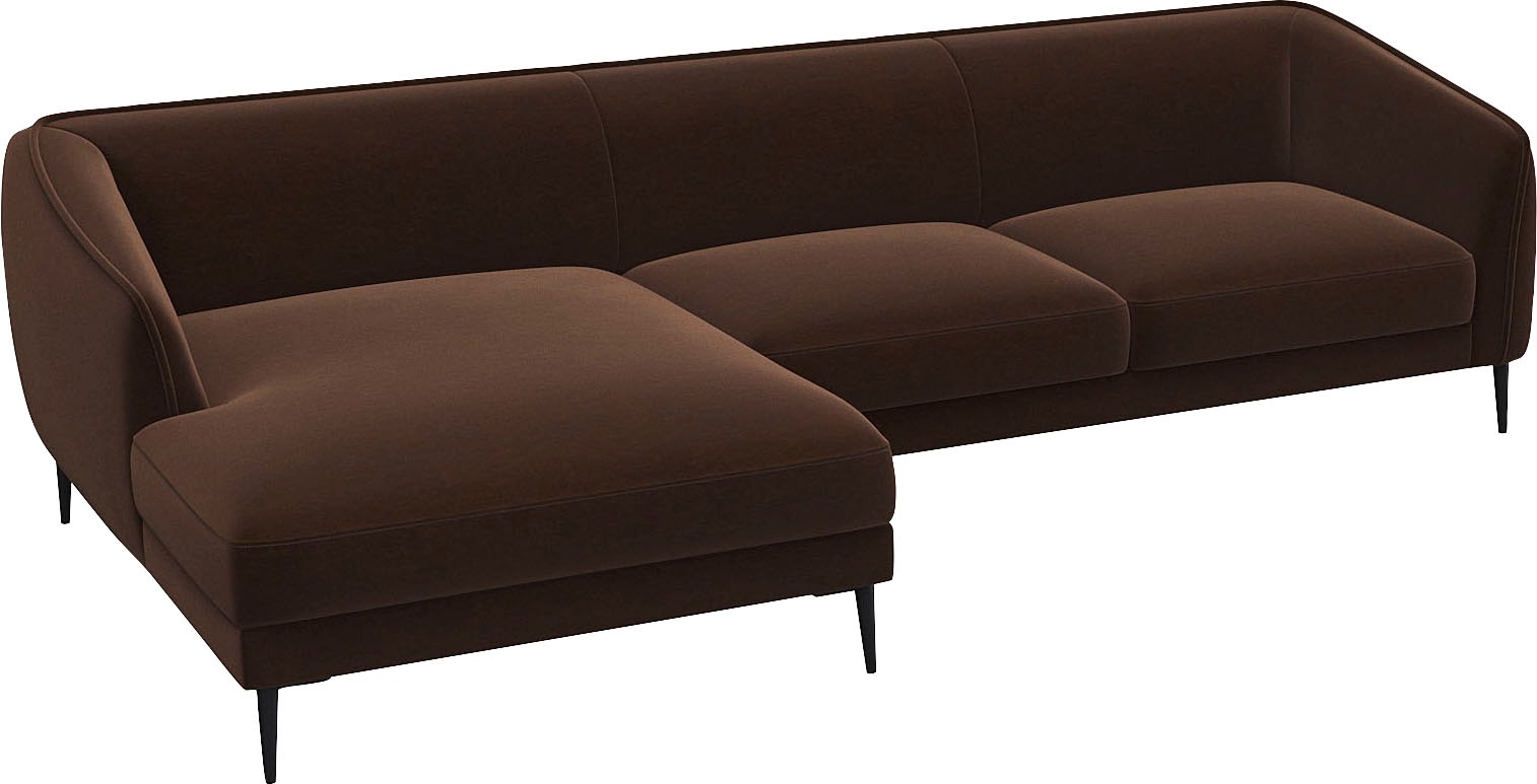 FLEXLUX Ecksofa »Belle Designsofa, L-Form, B/T 288/149 cm«, Skandinavisches Design, In hochwertiger Verarbeitung