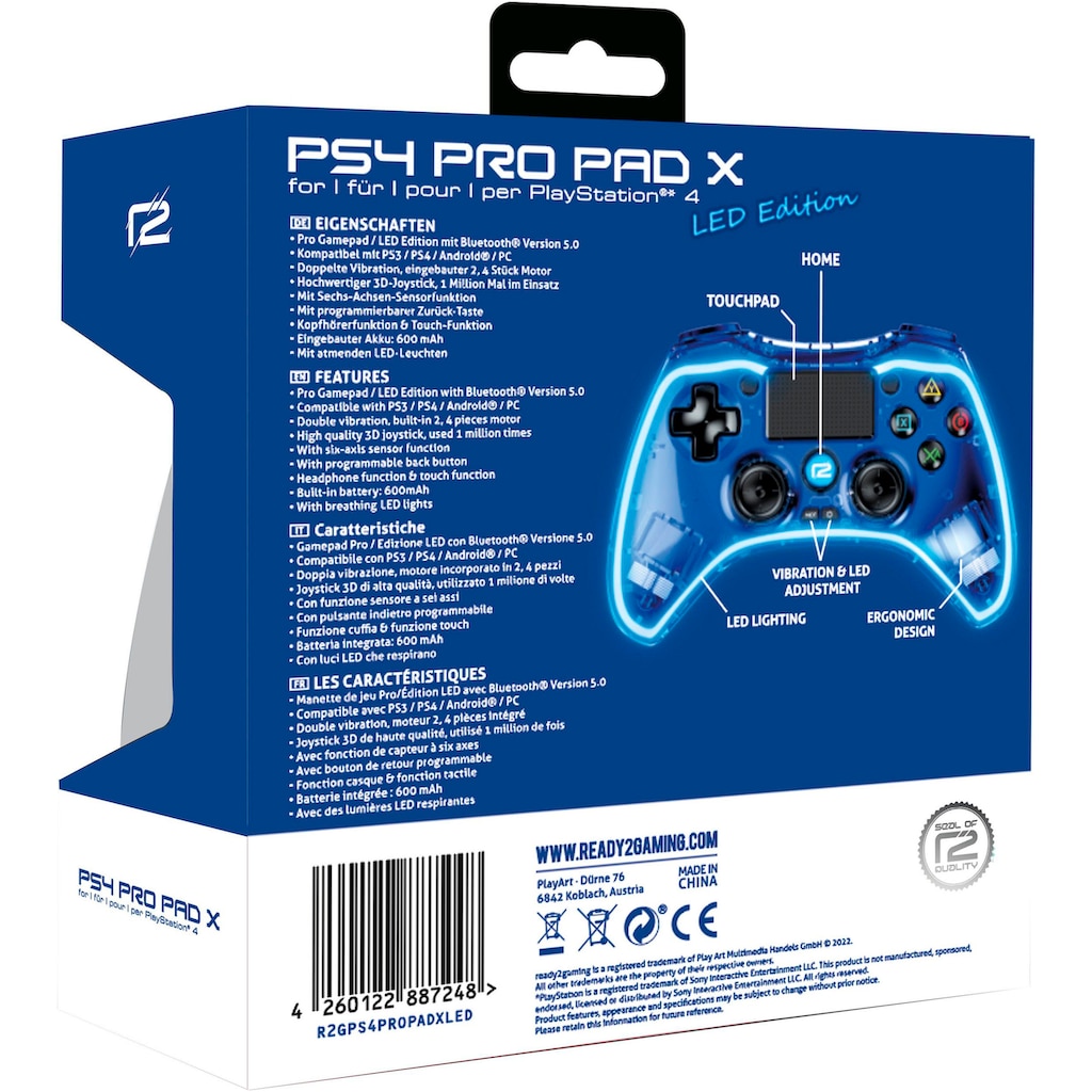 2K Controller »PS4 Top Spin 2K25 + PS4 Pro Pad X LED«