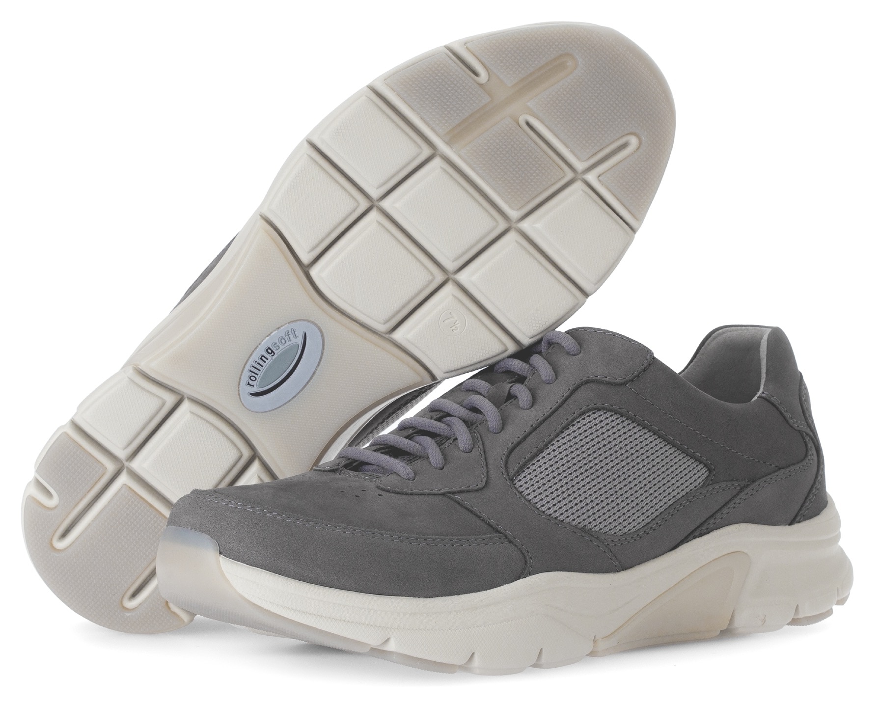 Gabor Rollingsoft Keilsneaker, Freizeitschuh, Halbschuh, Schnürschuh mit Logo an der Ferse, G-Weite