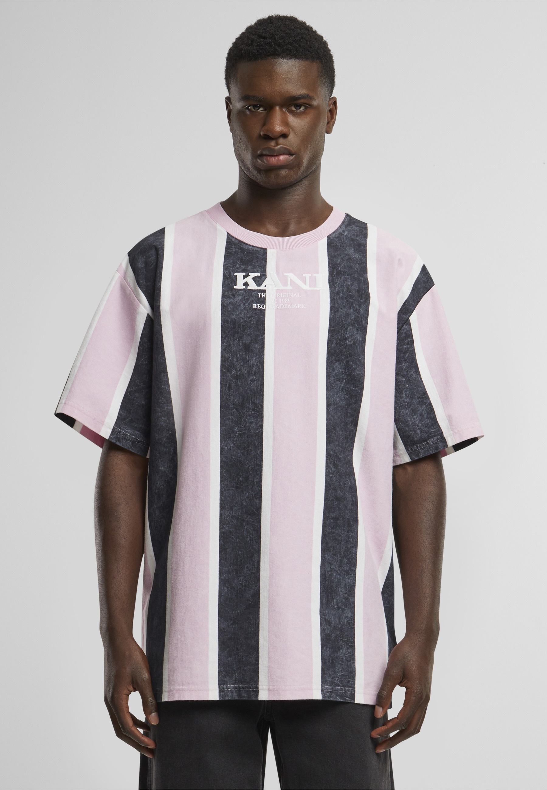 Karl Kani T-Shirt »Karl Kani Herren KM242-005-2 Karl Kani Retro Washed Stripe Tee« 1 Stk.