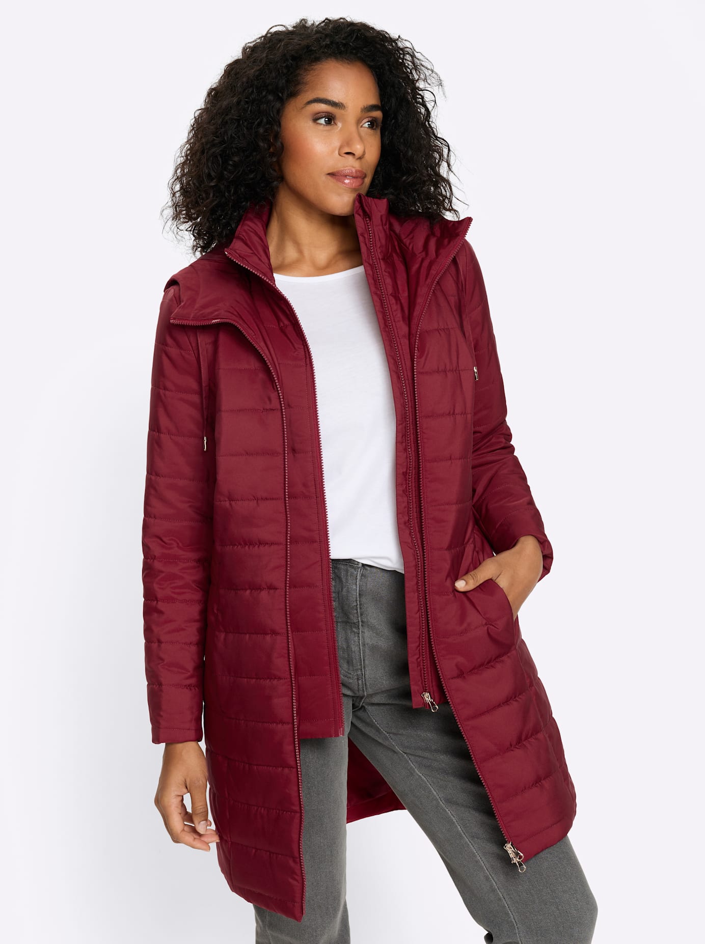 Classic Basics Langjacke mit Kapuze