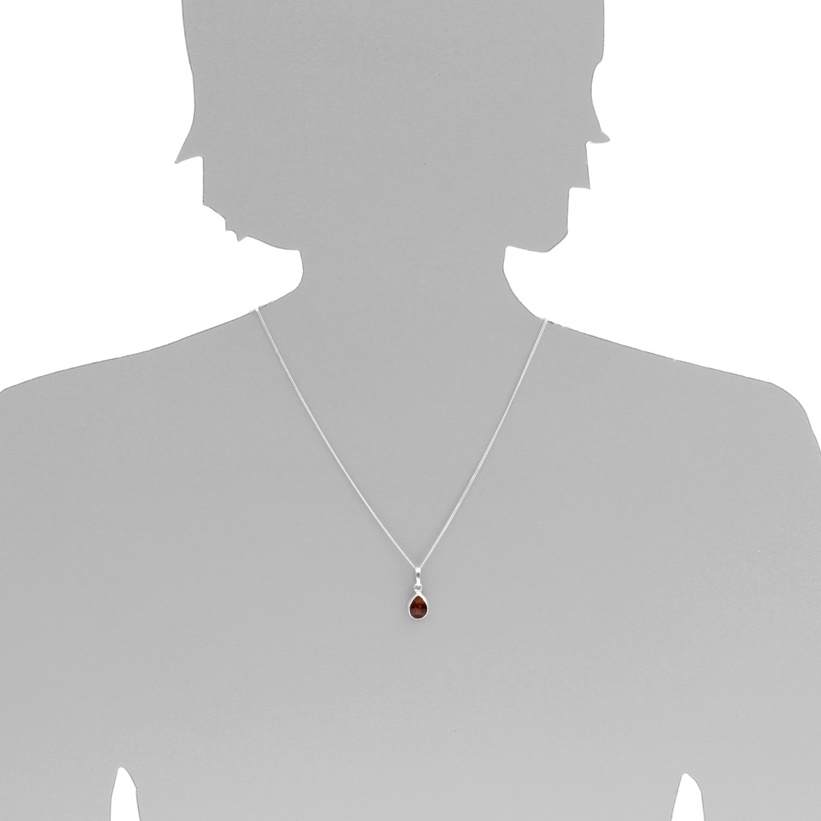 OSTSEE-SCHMUCK Kette mit Anhänger »- Enela - Silber 925/000 - Bernstein«