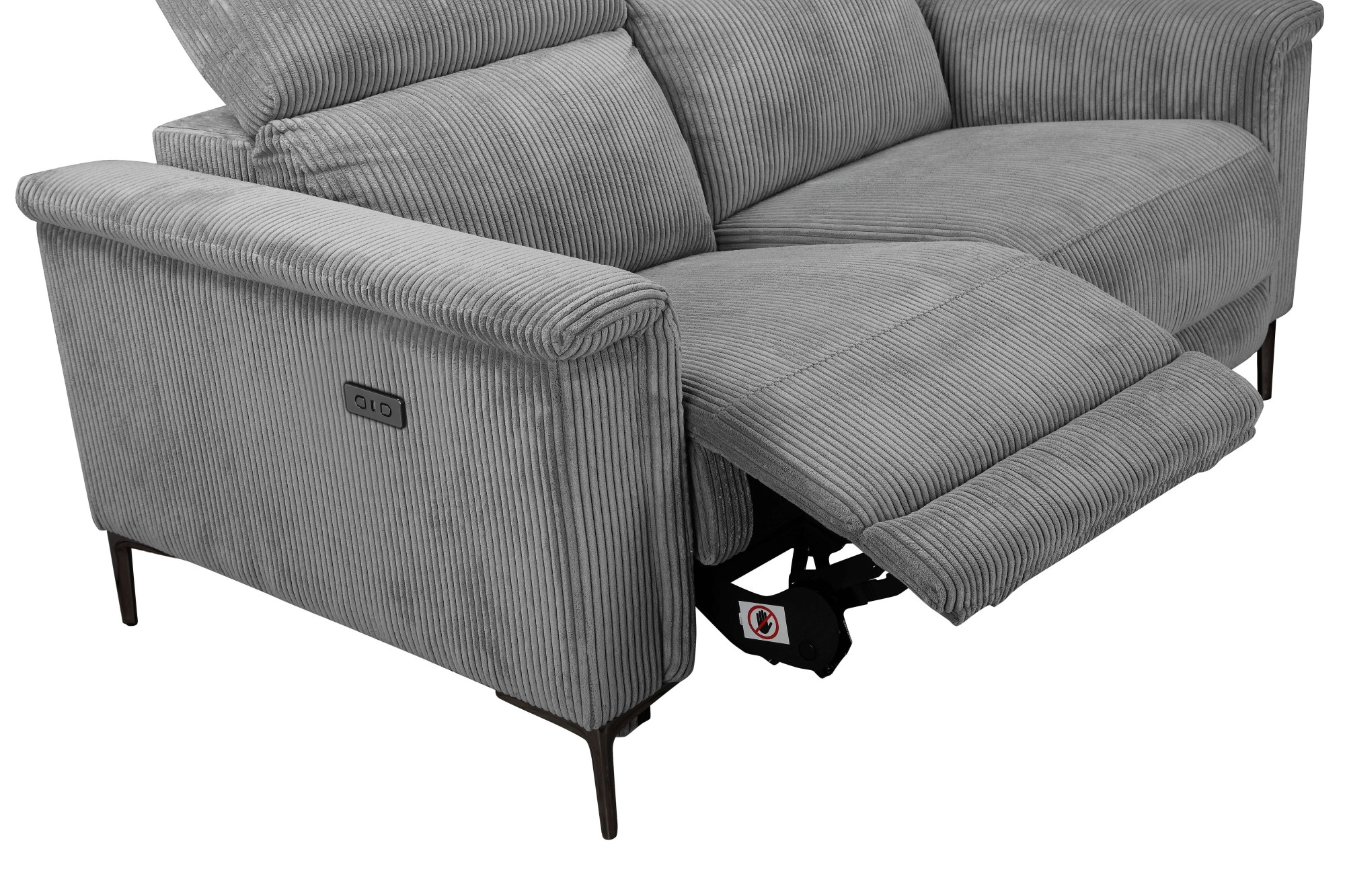 Places of Style 2-Sitzer »Lund in Cord, mit manueller o. elektrischer«, Relaxfunktion, USB-A, Kopfteilverstellung, Breite 160 cm