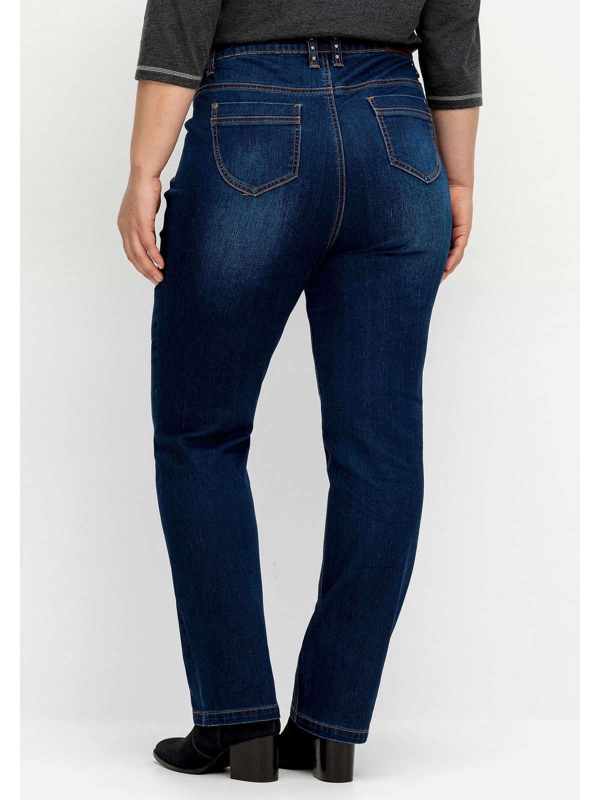 Sheego »Große bestellen Nieten Bund für und Größen«, Stretch-Jeans | Taschen mit BAUR an