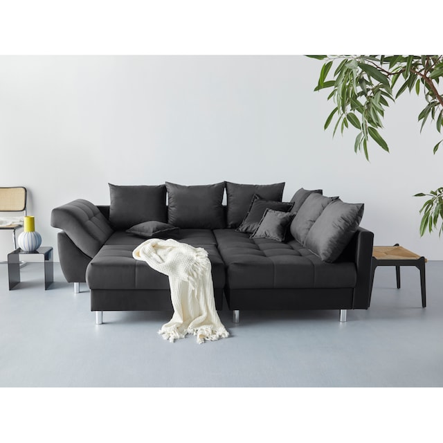 COLLECTION AB Polstergarnitur »Joseli«, (Spar-Set), Ecksofa und Hocker, Recamiere  links oder rechts montierbar kaufen | BAUR