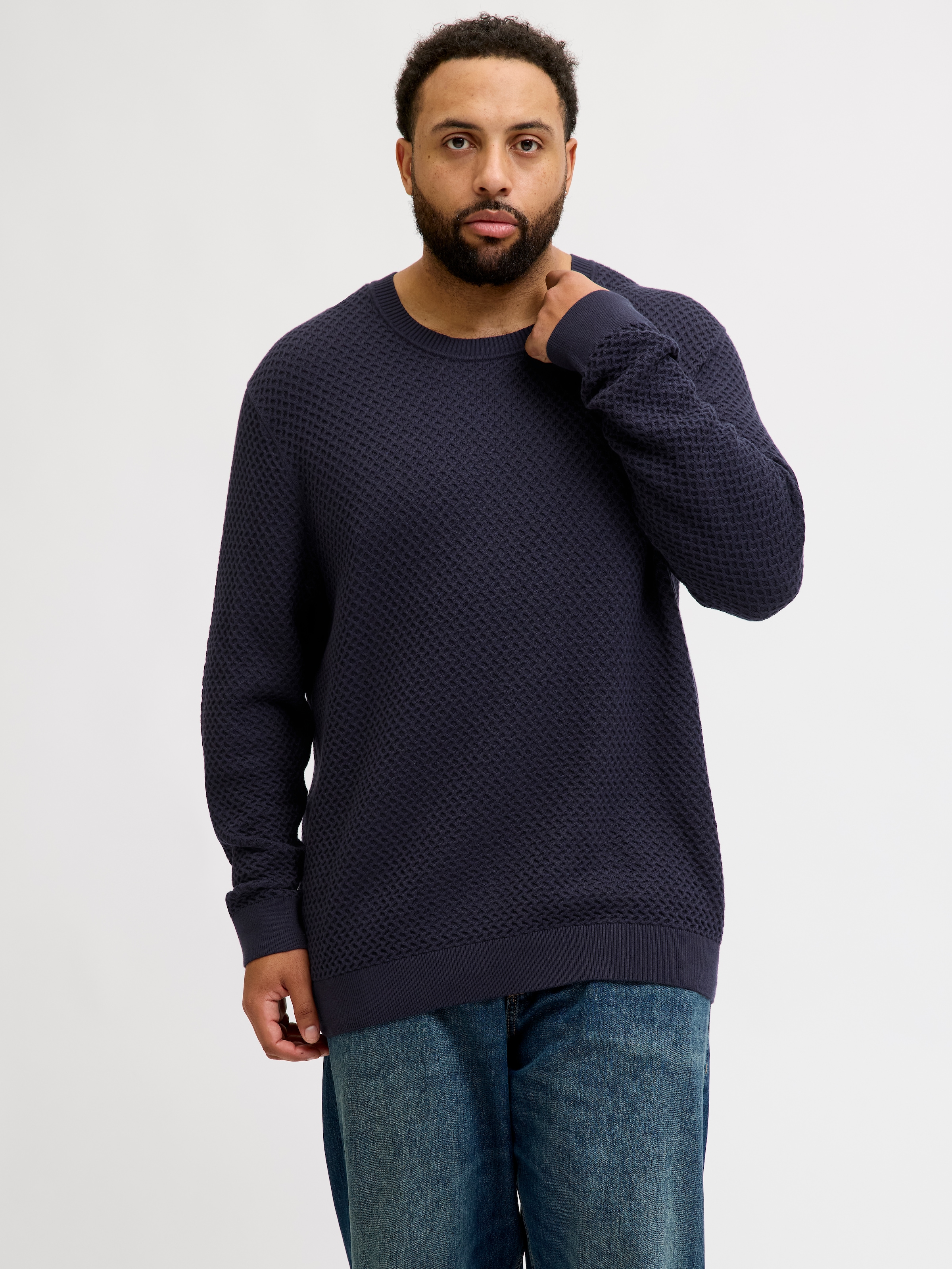 Jack & Jones PlusSize Strickpullover "JPRBLUBARKLEY KNIT CREW NECK PLS" günstig online kaufen