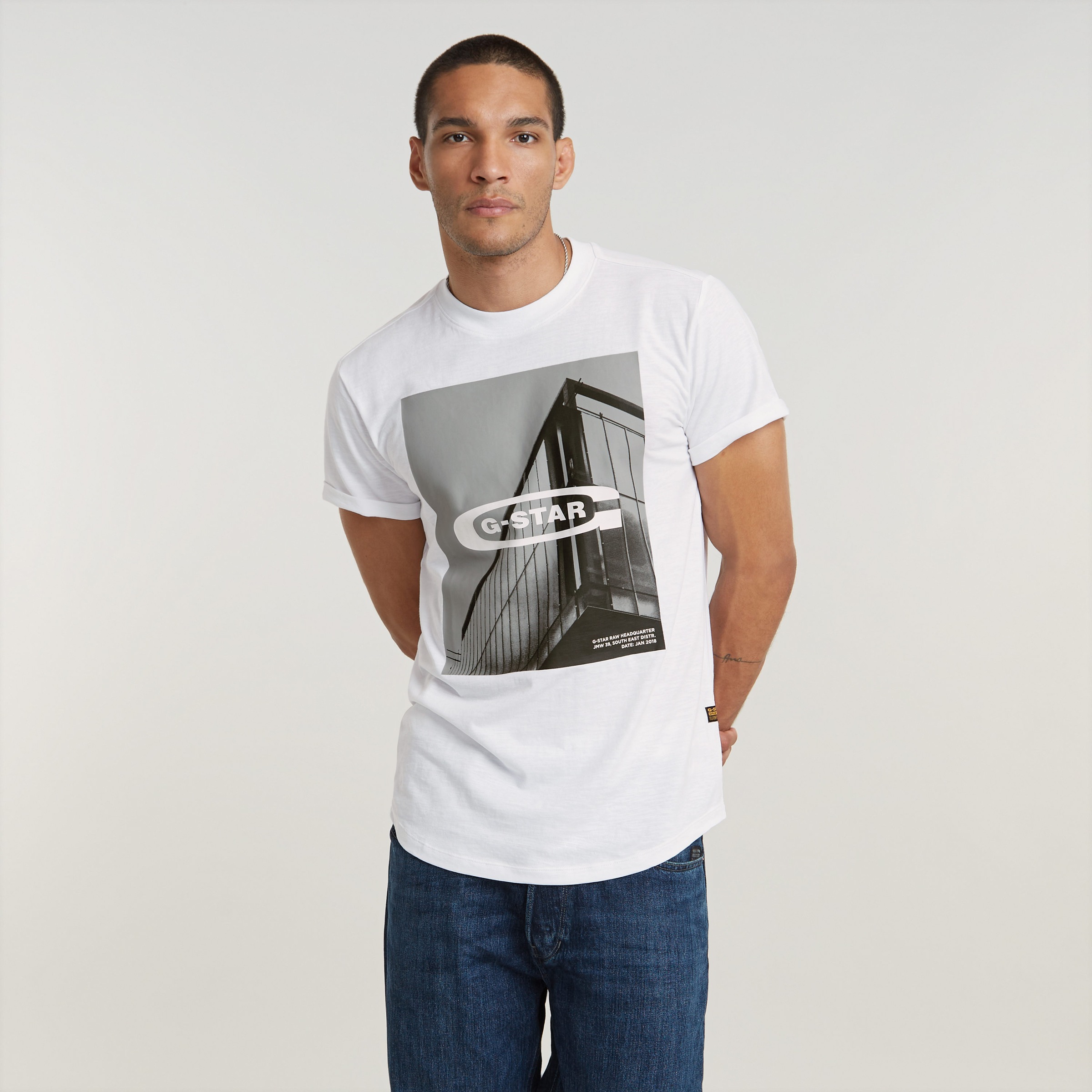 G-STAR Marškinėliai »HQ oldskool logo lash r ...