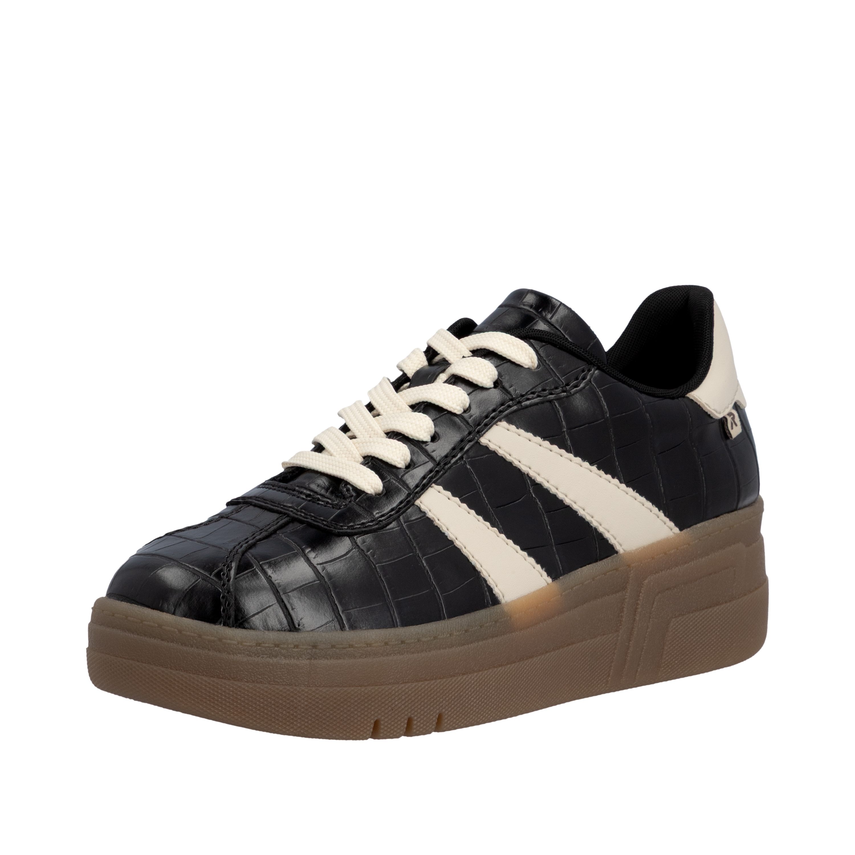 Rieker Plateausneaker Basket-Sneaker, Retro-Sneaker, Schnürschuh mit weichem Schaftrand