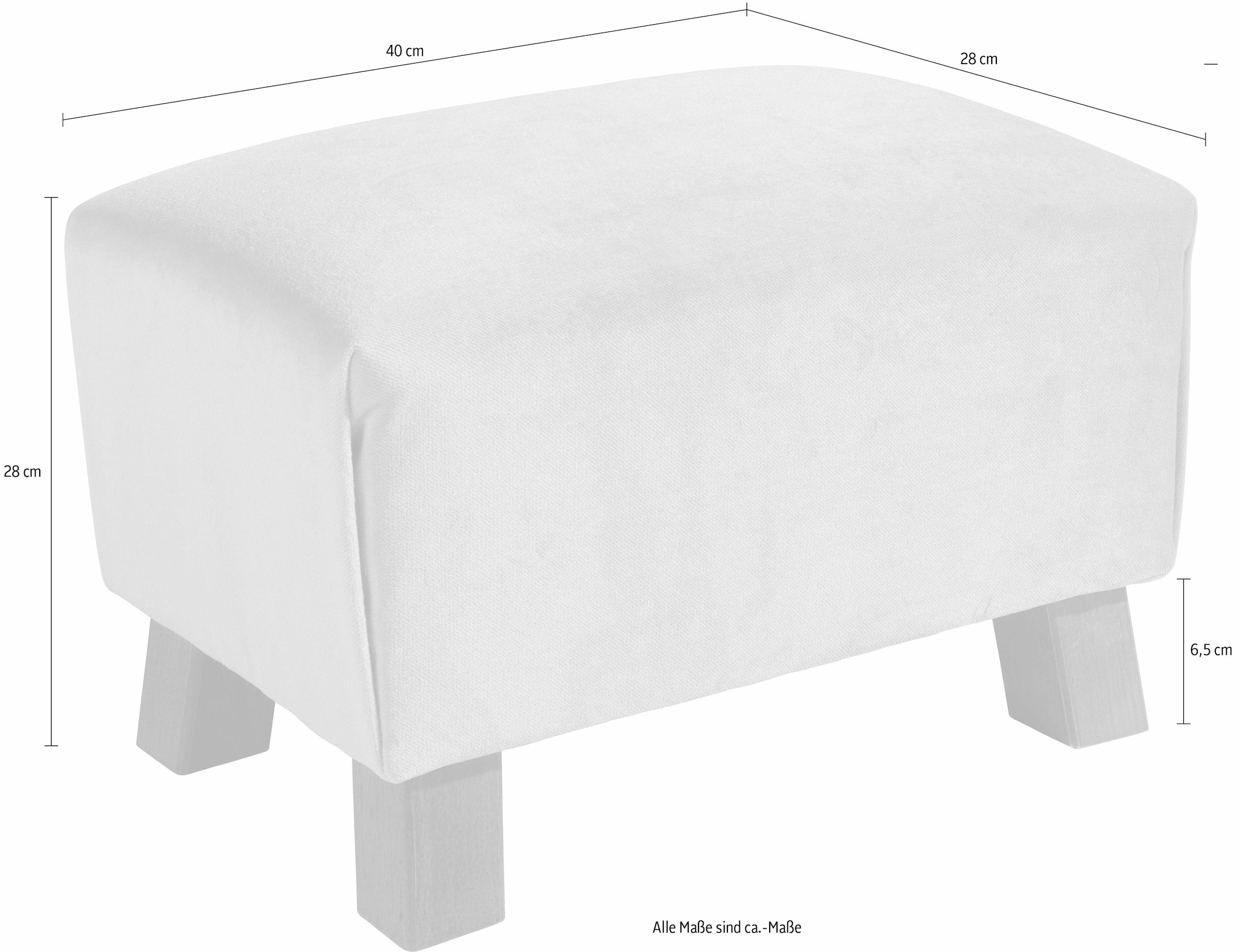 Max Winzer® Fußhocker »Footstool«, Minihocker Breite 40 cm