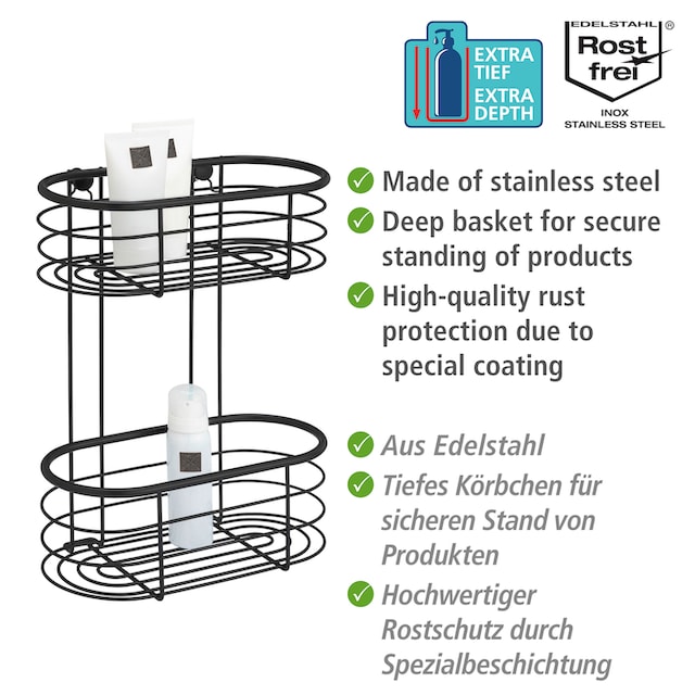 BAUR Edelstahl »Trestina«, aus bestellen Badregal Etagen, WENKO | 2 rostfreiem