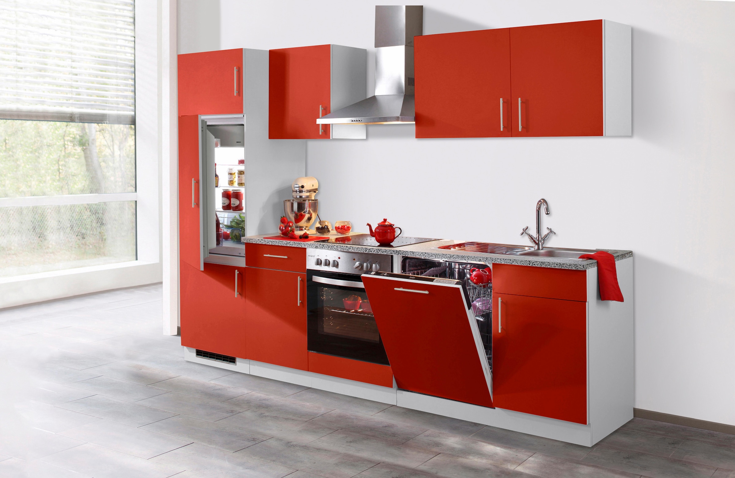 | Küchenzeile Breite mit Küchen kaufen »Kiel«, BAUR cm 280 E-Geräten, wiho