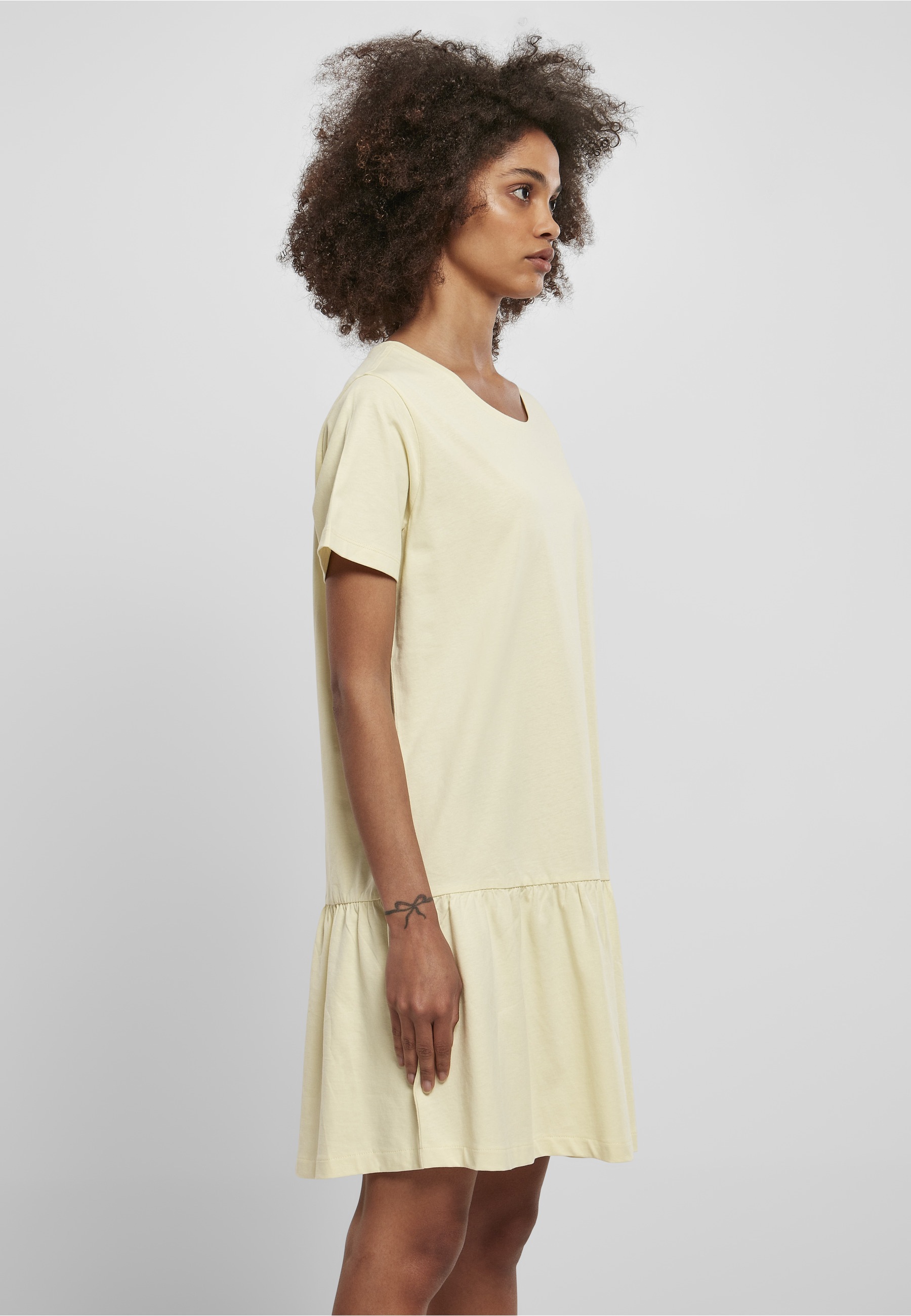 URBAN CLASSICS A-Linien-Kleid »Urban Classics Damen Ladies Valance Tee Dress« 1 Stk. tlg.