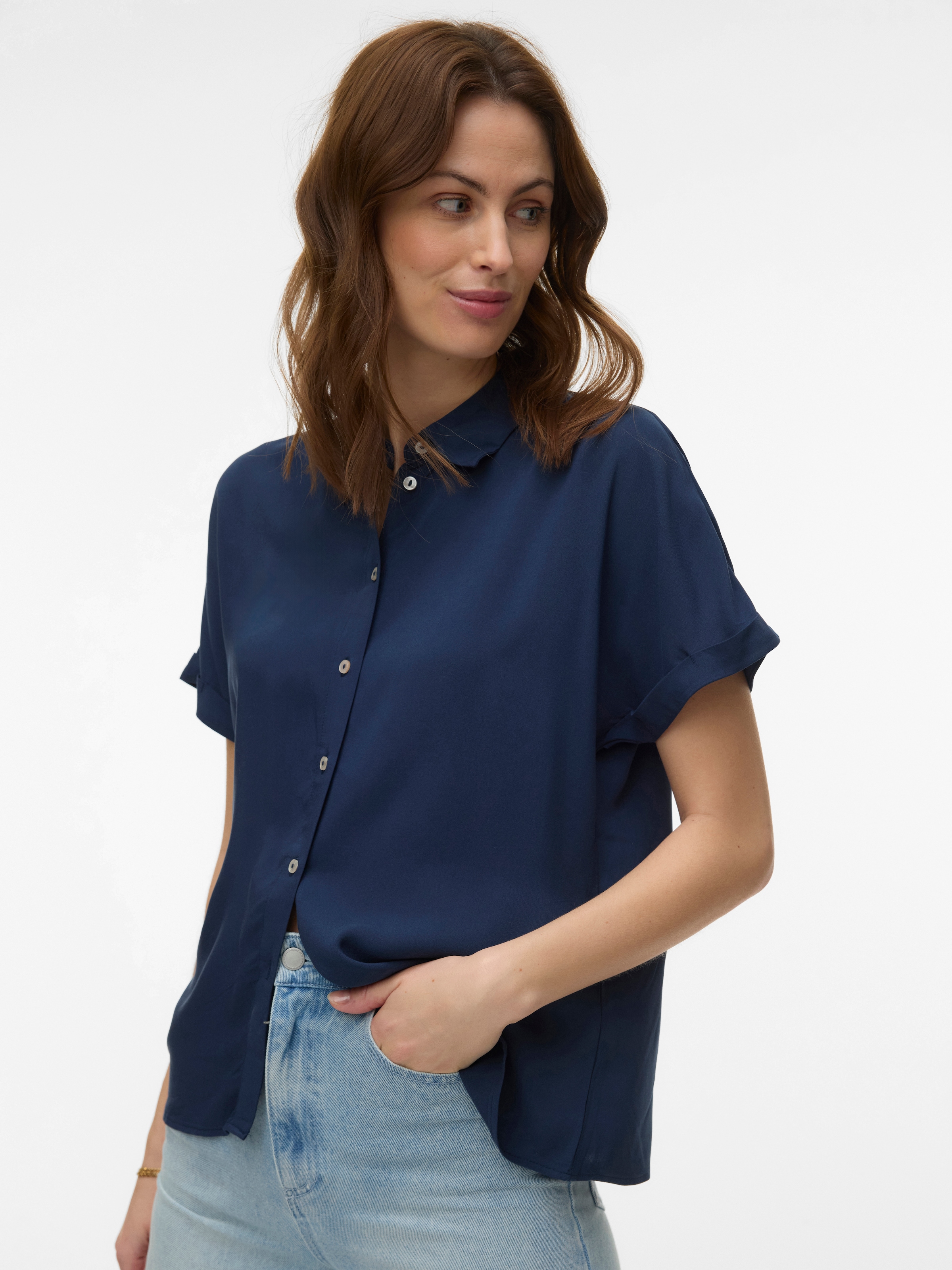 Vero Moda Kurzarmbluse "VMALICE SS SHIRT WVN NOOS" Viskose günstig online kaufen