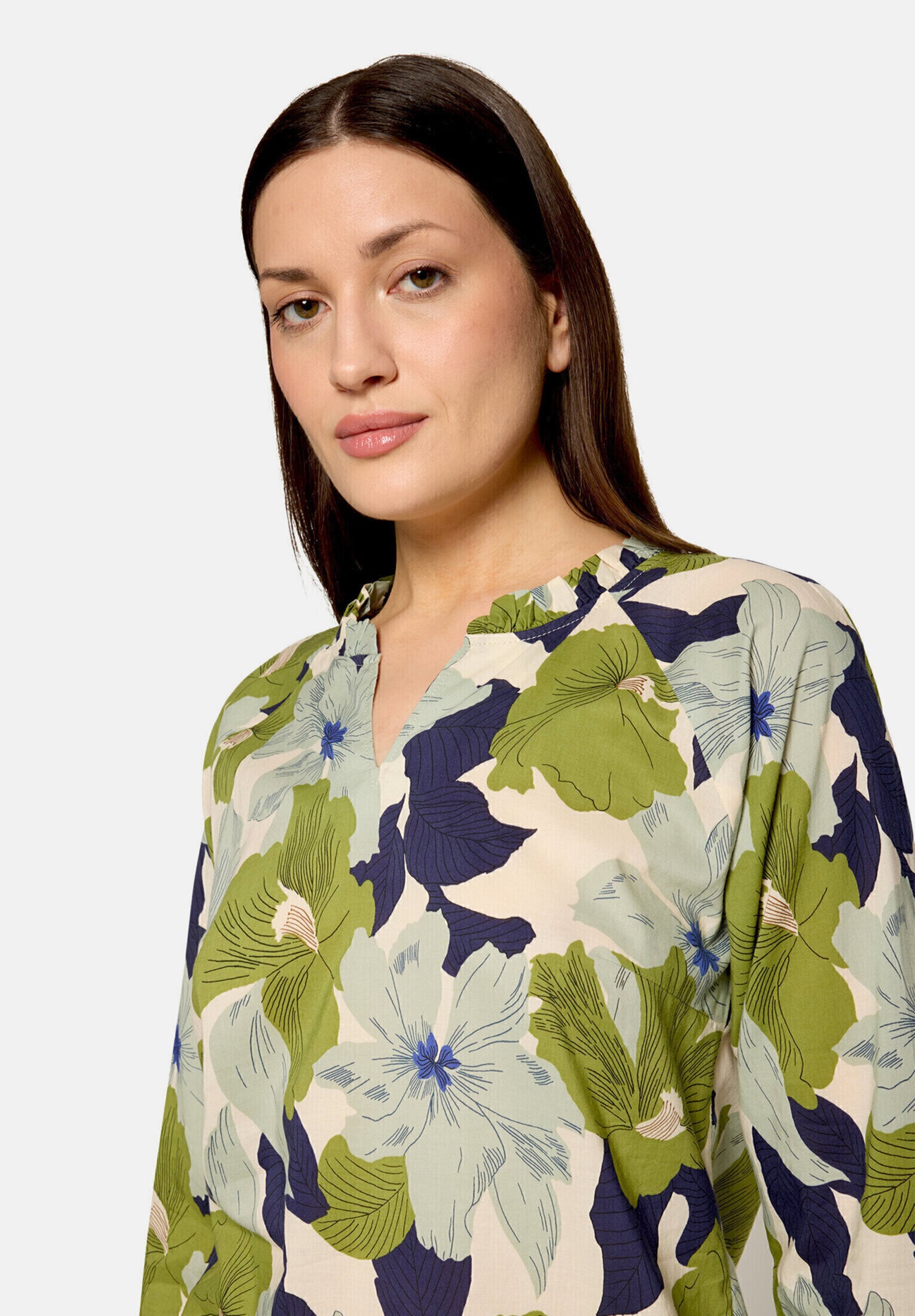 Cartoon Rüschenbluse »Damen mit Muster«