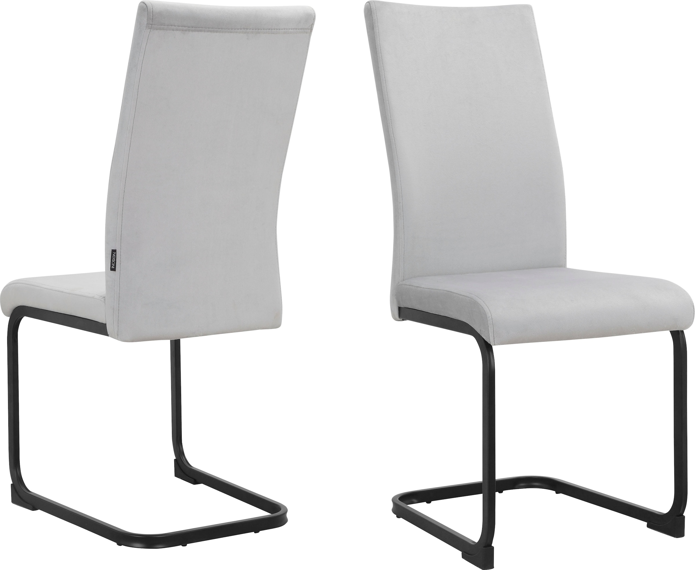INOSIGN Essgruppe »Darcel/Danny«, (Set, 5 tlg.), Freischwinger Esszimmerstuhl, Tisch mit festmontierter Platte