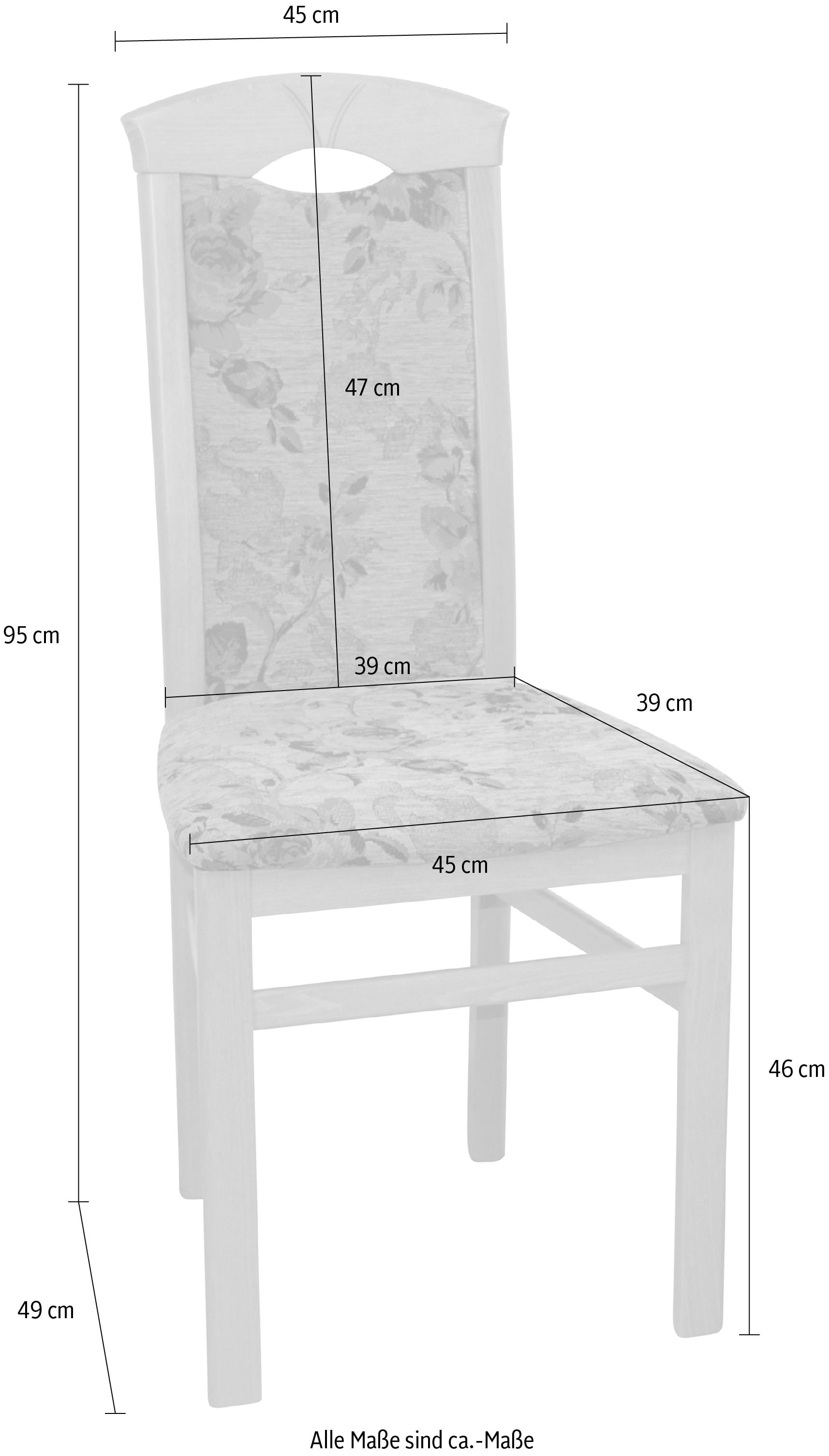 HOFMANN LIVING AND MORE Esszimmerstuhl, (Set), 2 St., Webstoff-Polyester