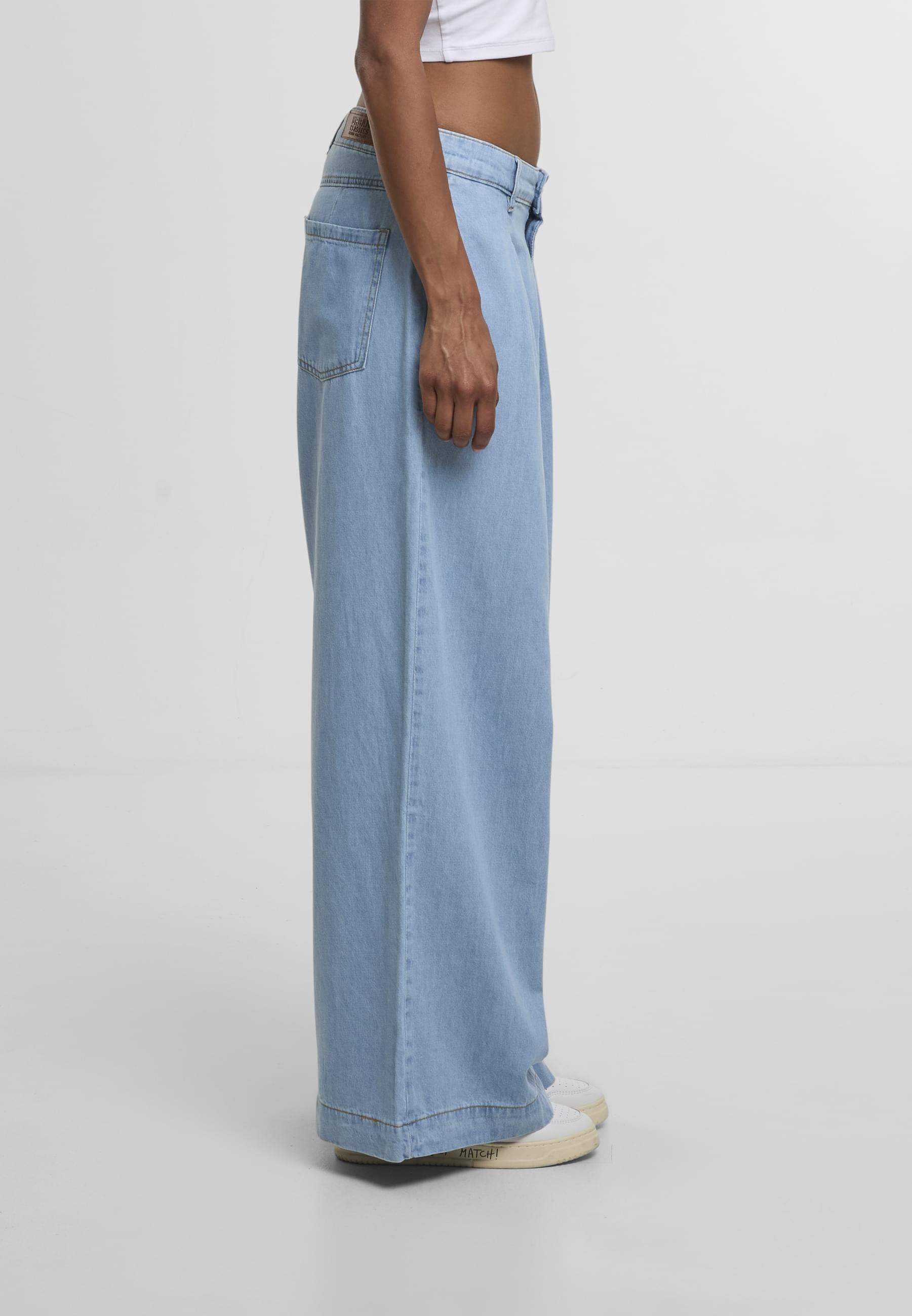 URBAN CLASSICS Bequeme Jeans »Urban Classics Ladies Wide Leg Light Denim Pants«