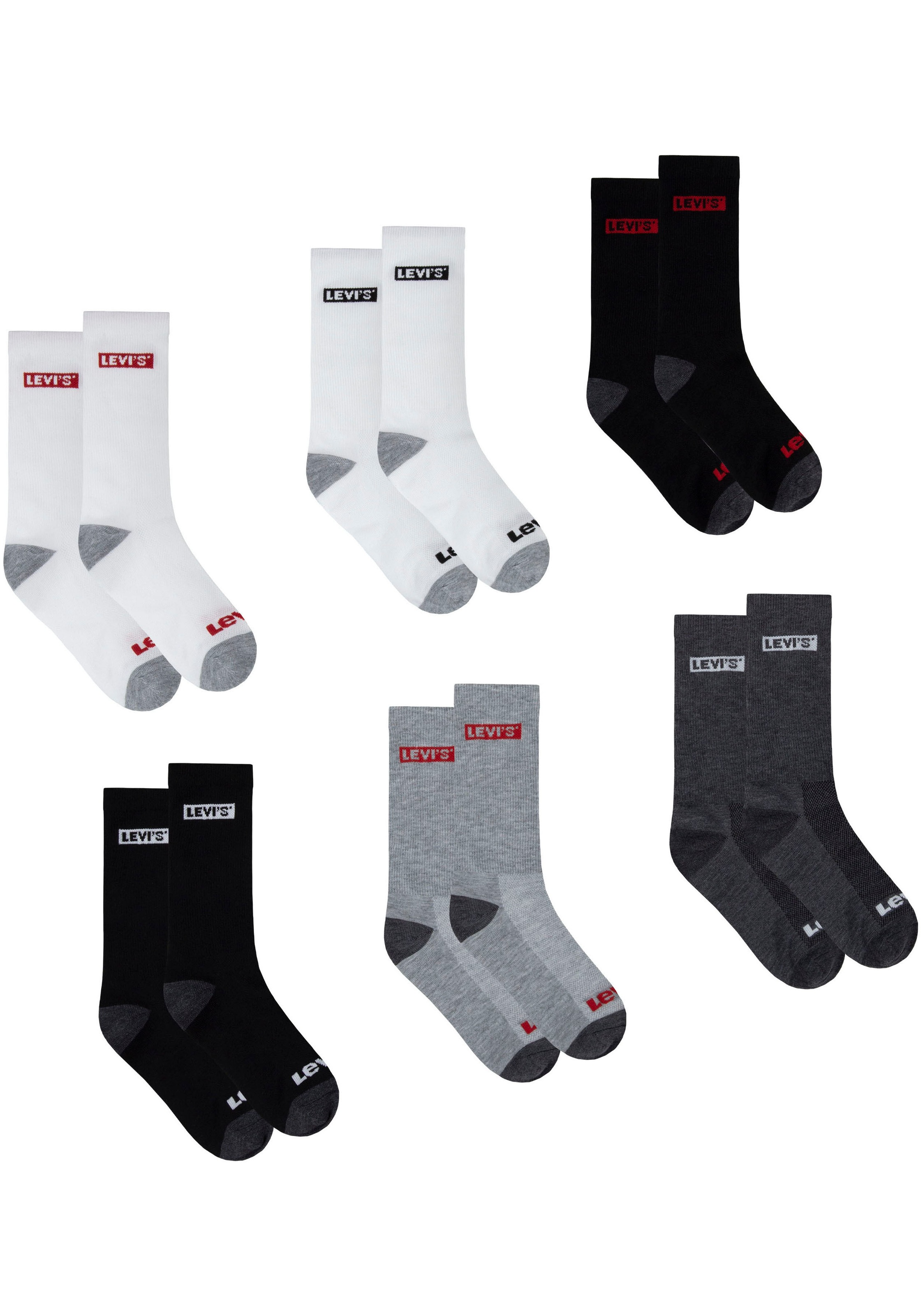Levis Kids Socken "LHN BOX TAB HIGH CUT 6PK" Packung, 6 Paar tlg. UNISEX günstig online kaufen