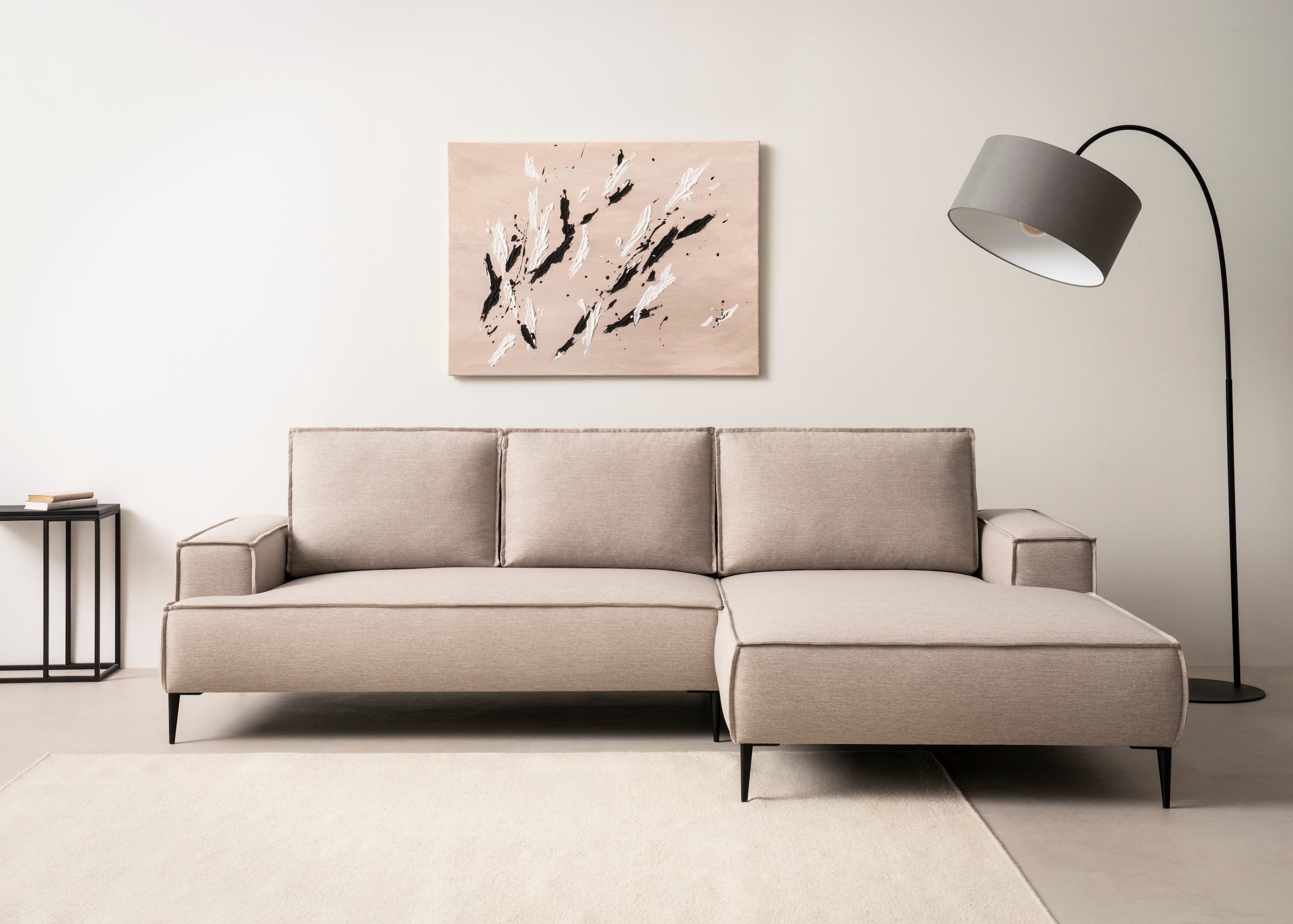 andas Ecksofa "TVINNU, L-Form, 275cm, in Cord und Flachgewebe", wahlweise R günstig online kaufen