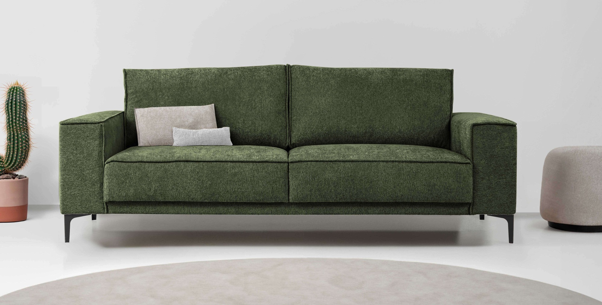 OTTO home 3-Sitzer "3er Sofa Oland, Struktur, Flachgewebe, Luxus-Microfaser günstig online kaufen