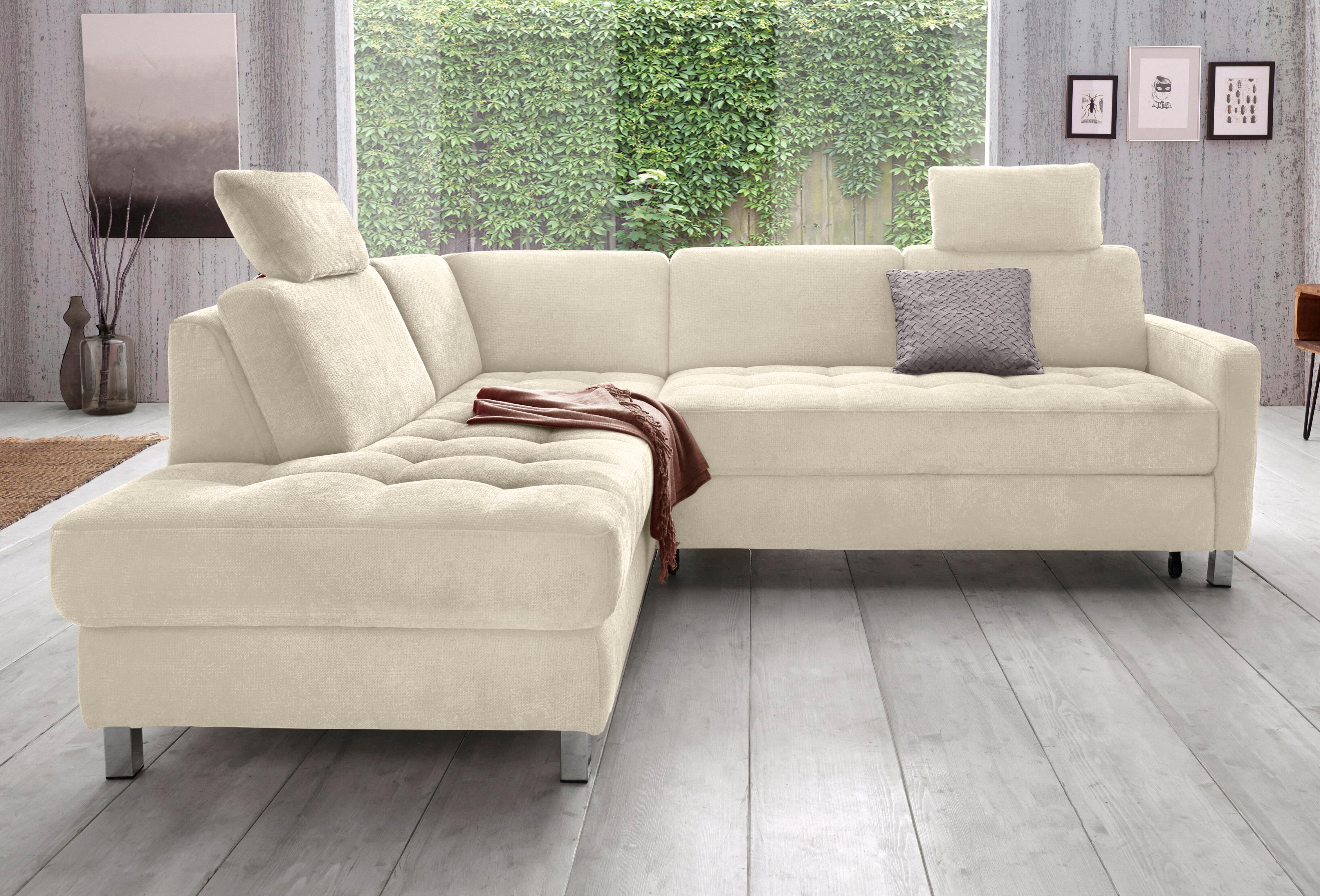 sit&more Ecksofa "Pablo L-Form" wahlweise mit Schlaffunktion