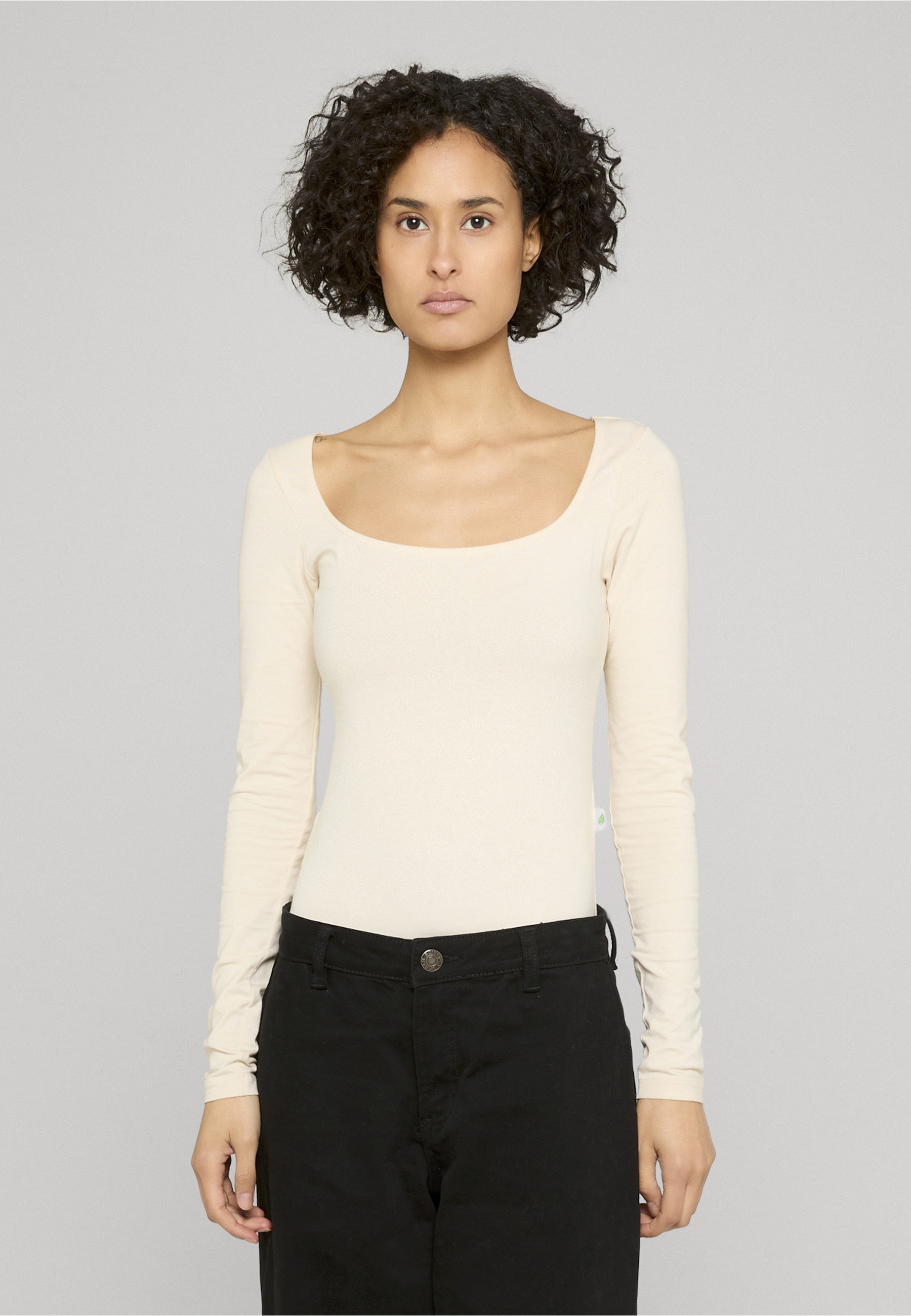 URBAN CLASSICS Langarmshirt »Urban Classics Damen Ladies Organic Longsleeve Body« 1 Stk.