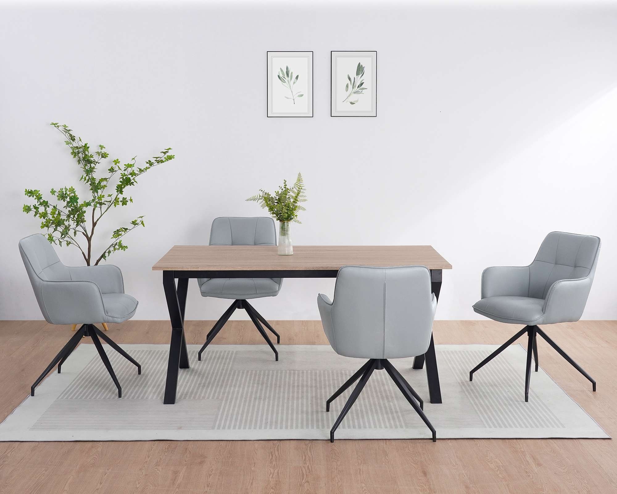 OTTO home Esstisch "Boddhi" schwarzes Metallgestell, Plattenvarianten wählb günstig online kaufen