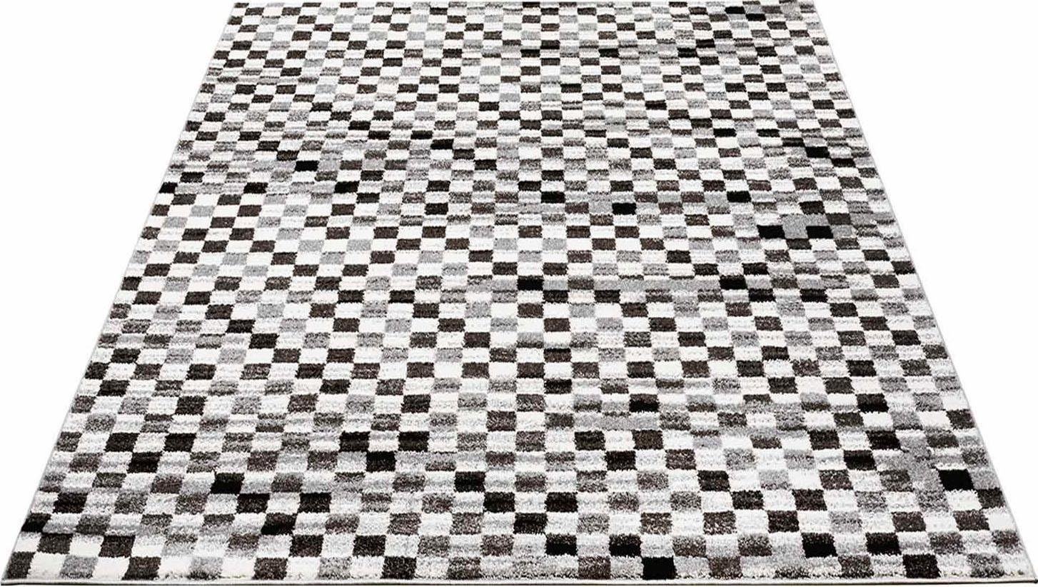 Carpet City Teppich »Moda 1141«, rechteckig, 11 mm Höhe, Kurzflor, Karo, weich, Wohnzimmer, Schlafzimmer