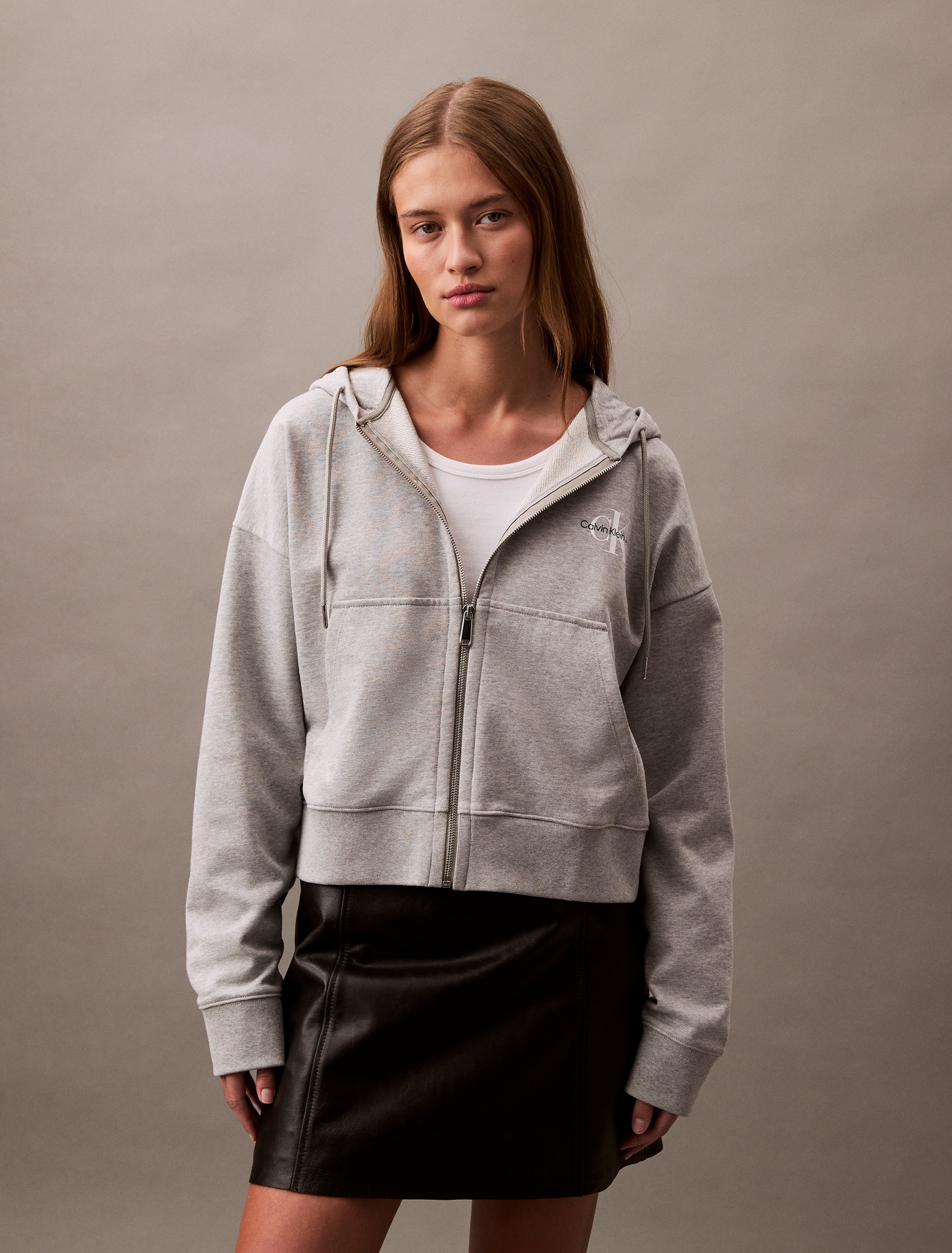Calvin Klein Jeans Sweatjacke "MNLG FRNCH TRRY FZ B", Mit Rundhalsausschnit günstig online kaufen