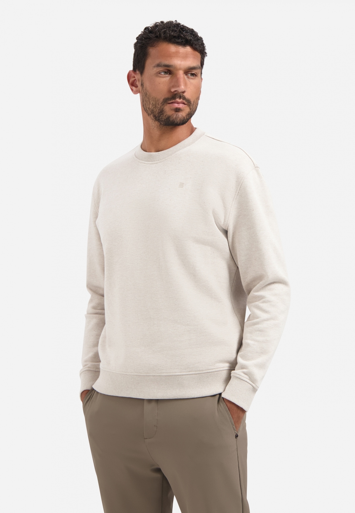 NO EXCESS Sweater "No Excess Sweater mit Rückenprint Sweater Crewneck Melan günstig online kaufen