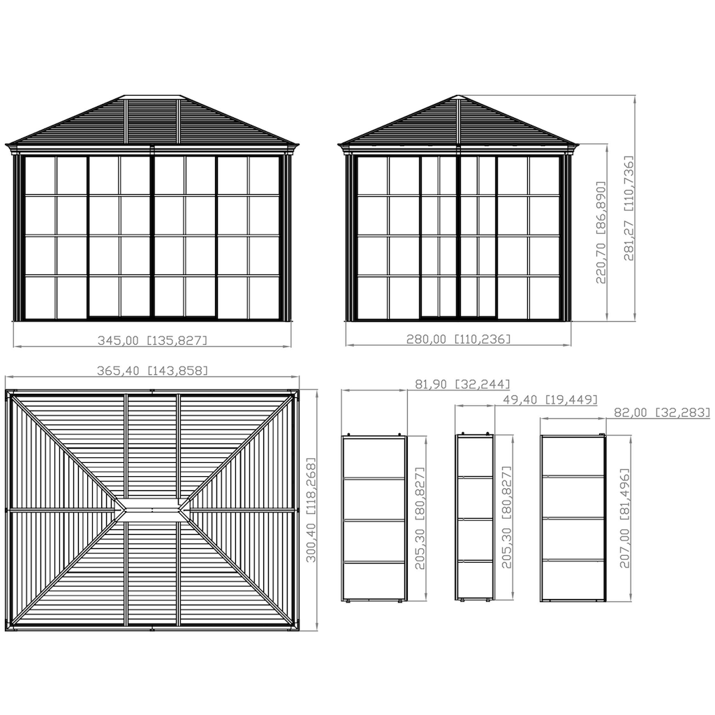 Sojag Pavillon »Striano«, (Set)