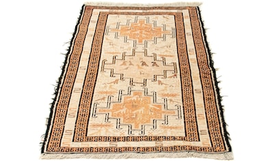 Wollteppich »Kelim - Oriental - 103 x 62 cm - beige«, rechteckig