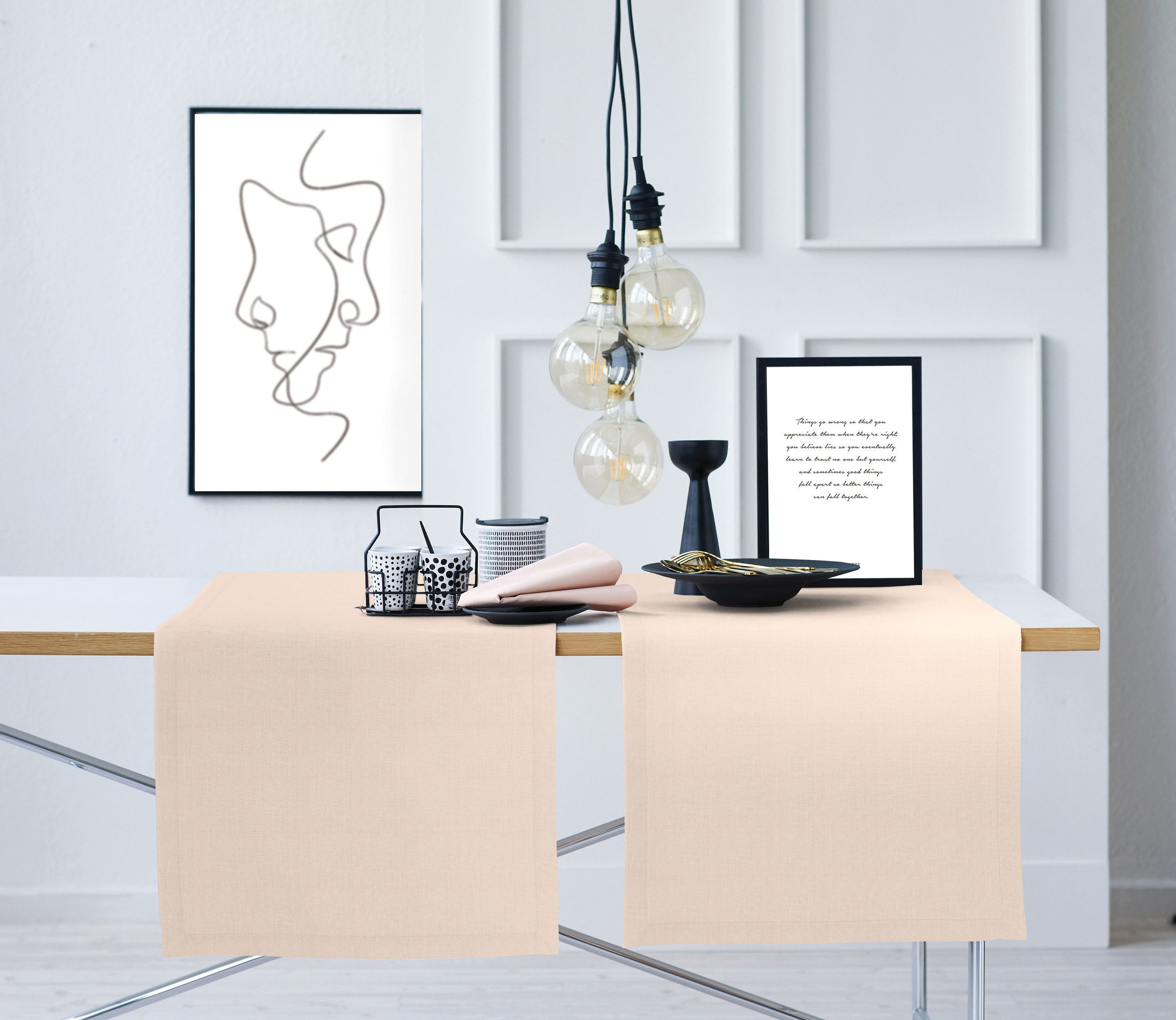 APELT Tischläufer "Arizona, Uni-Basic" Leinenoptik günstig online kaufen