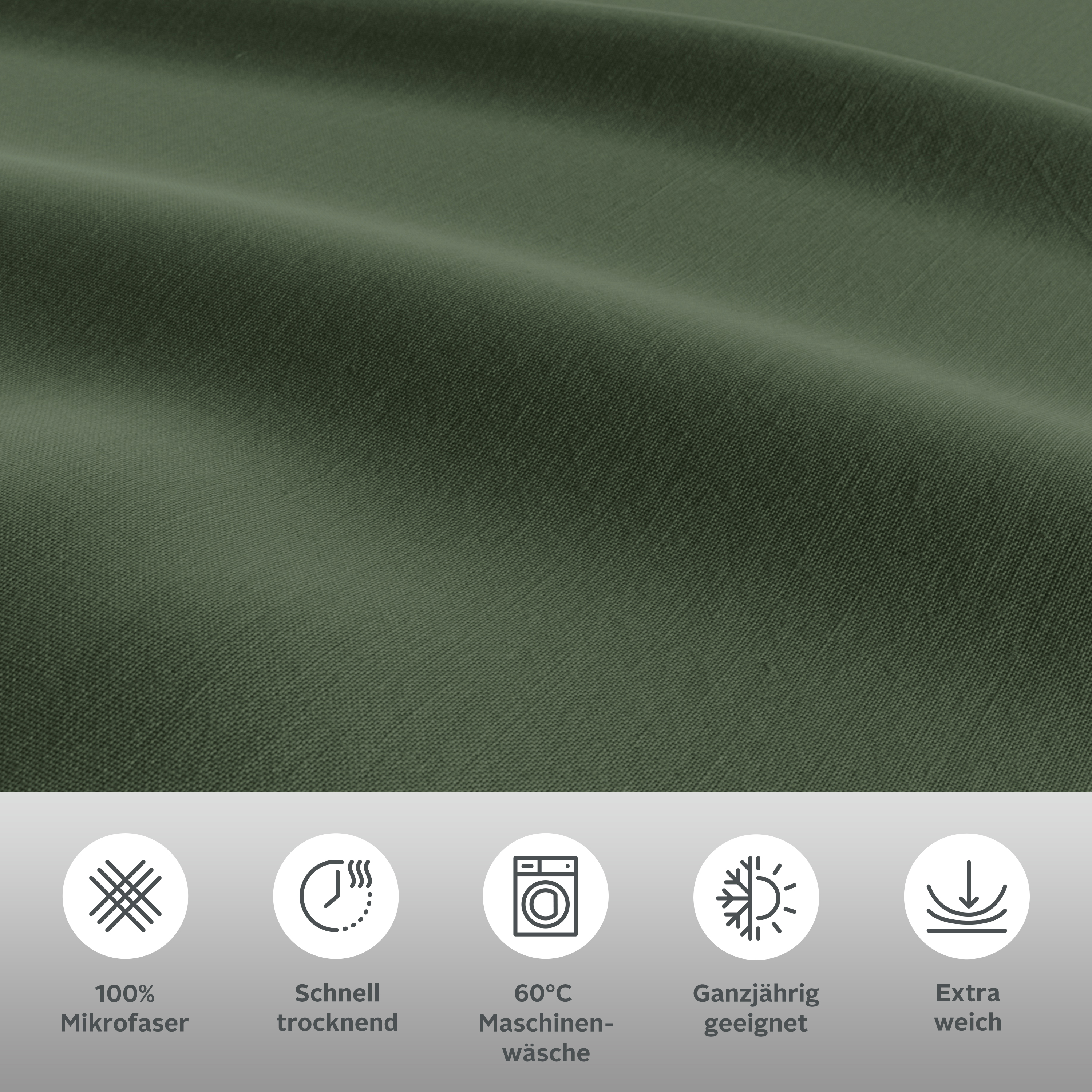 Thumbnail - my home Bettwäsche "Desner" 3 tlg. Premium Qualität, 100 % Polyester, sehr weich, uni, ab 135x200 cm