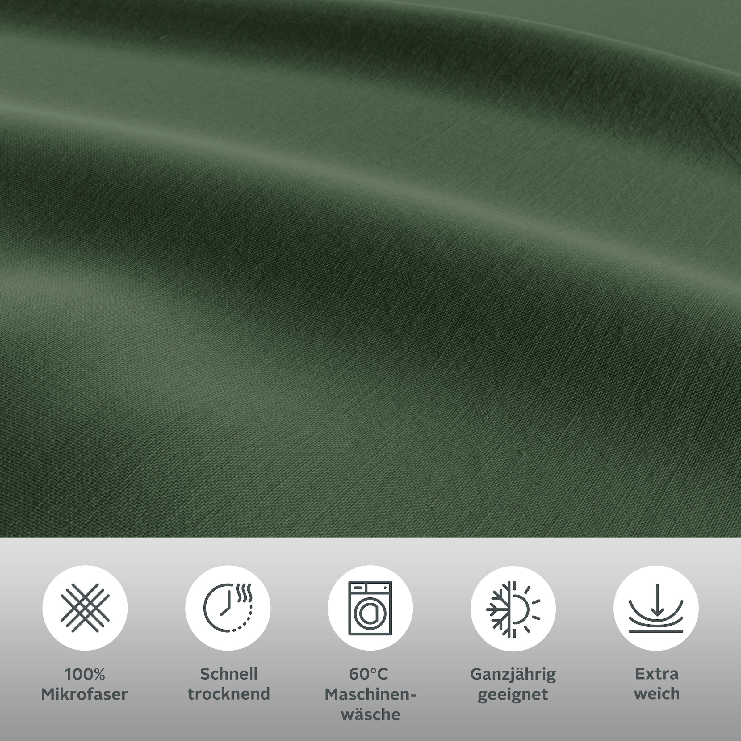 Thumbnail - OTTO home Bettwäsche "Desner" 2 Premium Qualität, 100 % Polyester, sehr weich, uni, ab 135x200 cm