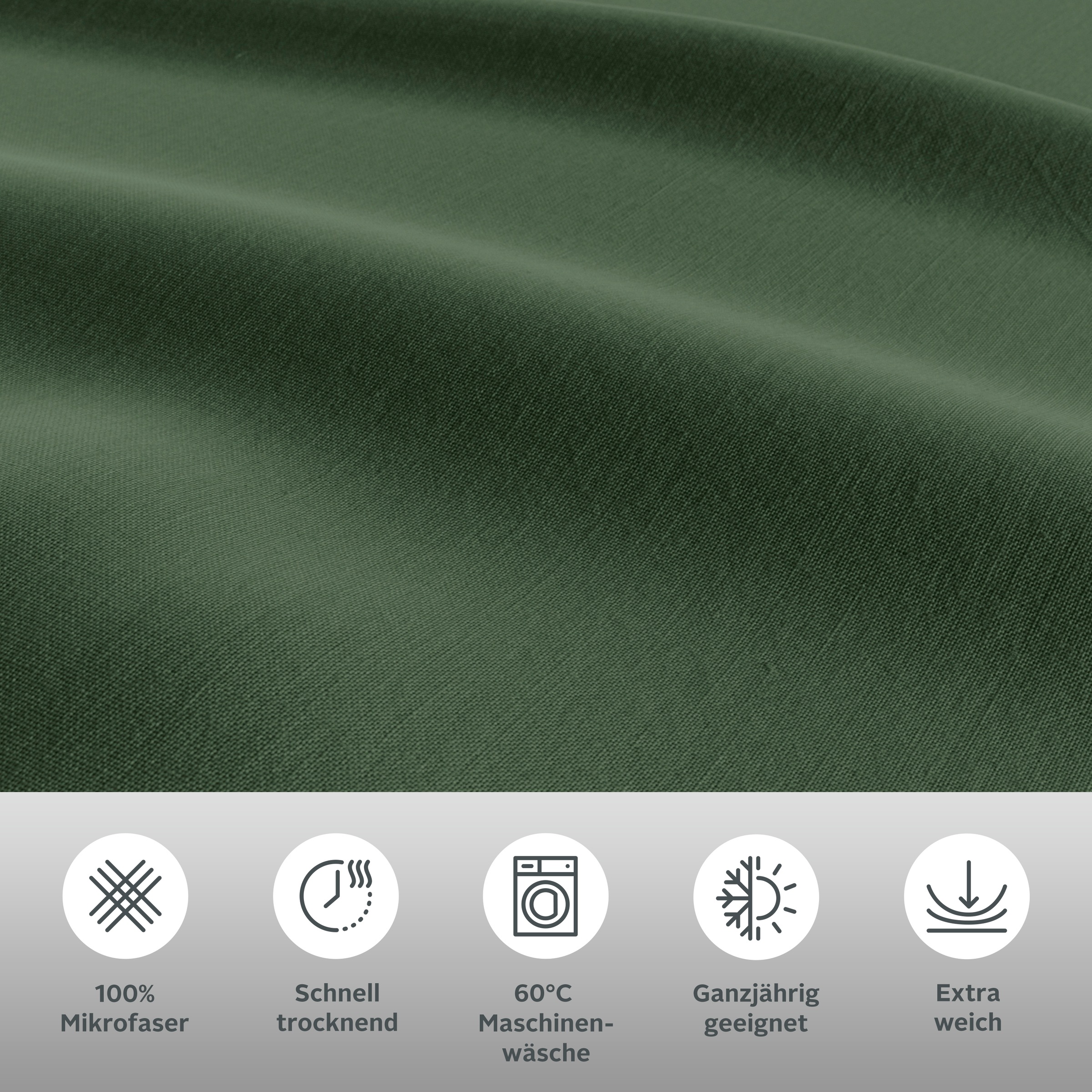 Thumbnail - OTTO home Bettwäsche "Desner" 3 Premium Qualität, 100 % Polyester, sehr weich, uni, ab 135x200 cm