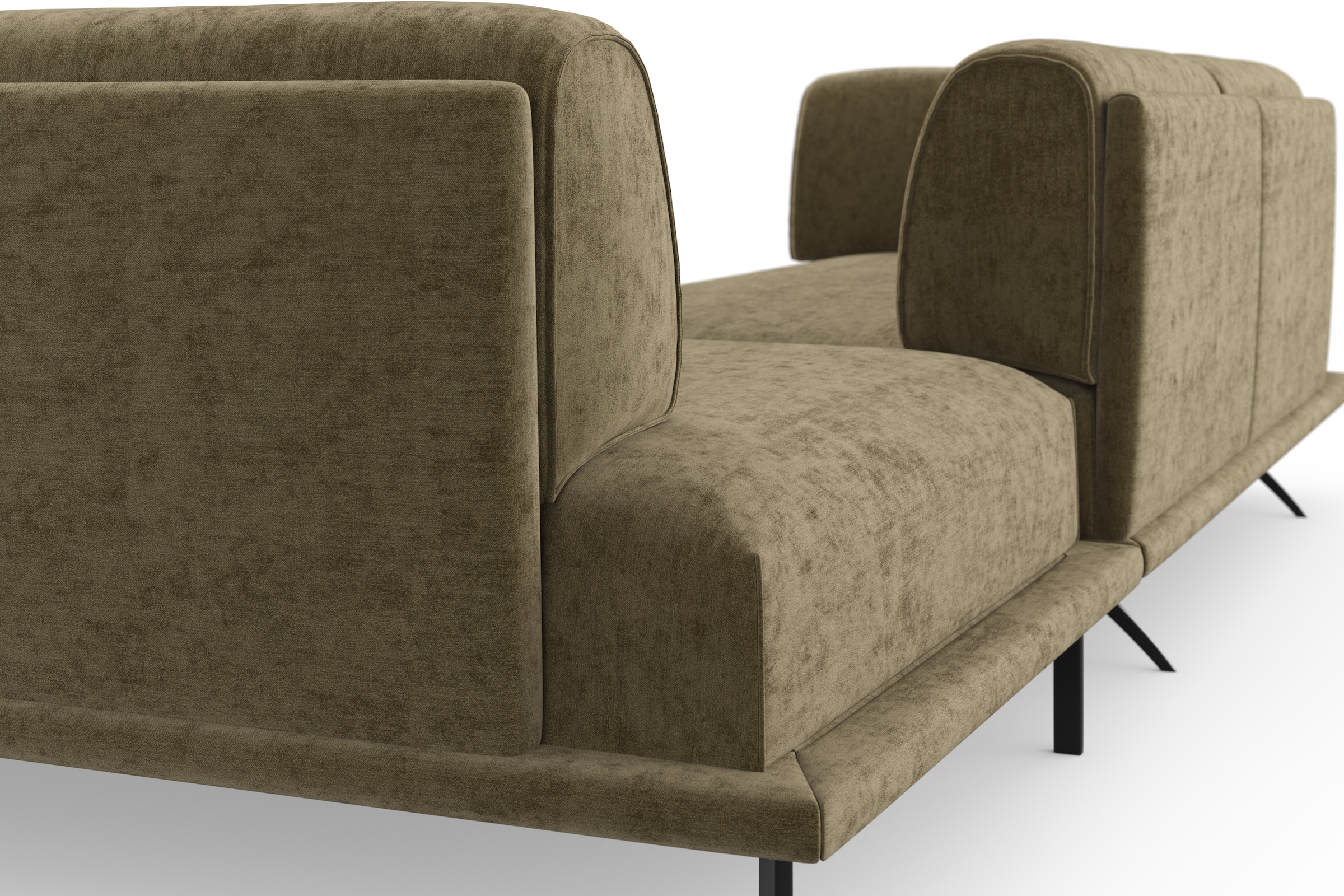 machalke® Ecksofa »benito, L-Form«, mit bezogenem Sockel