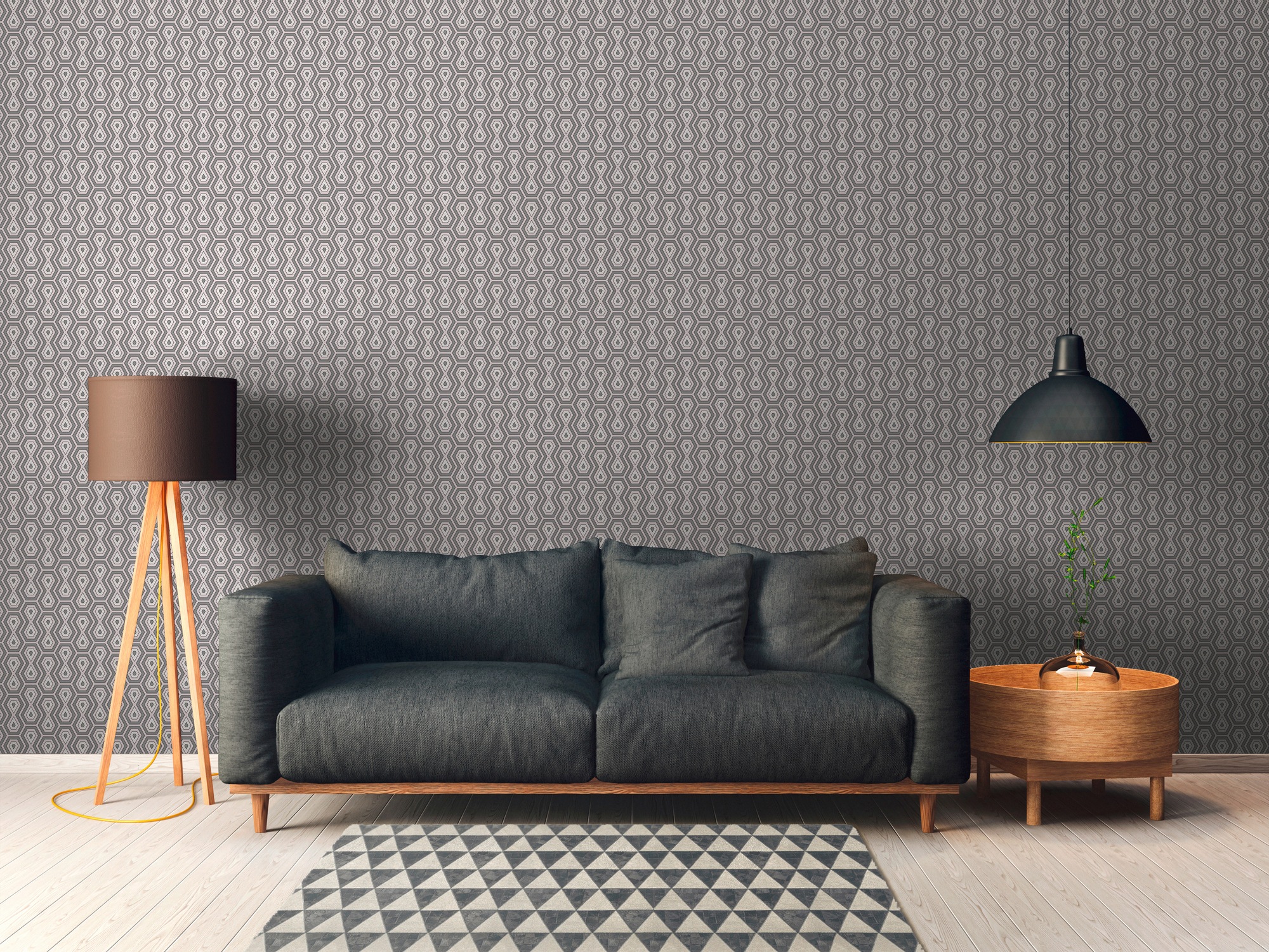 Architects Paper Vliestapete »Jungle Chic«, geometrisch-grafisch-Retro, Geometrische Tapete Retro Vintage Tapeten Wohnzimmer Schlafzimmer Flur
