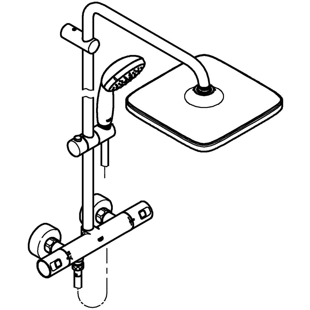 Grohe Duschsystem »Vitalio Start System 250 Cube«