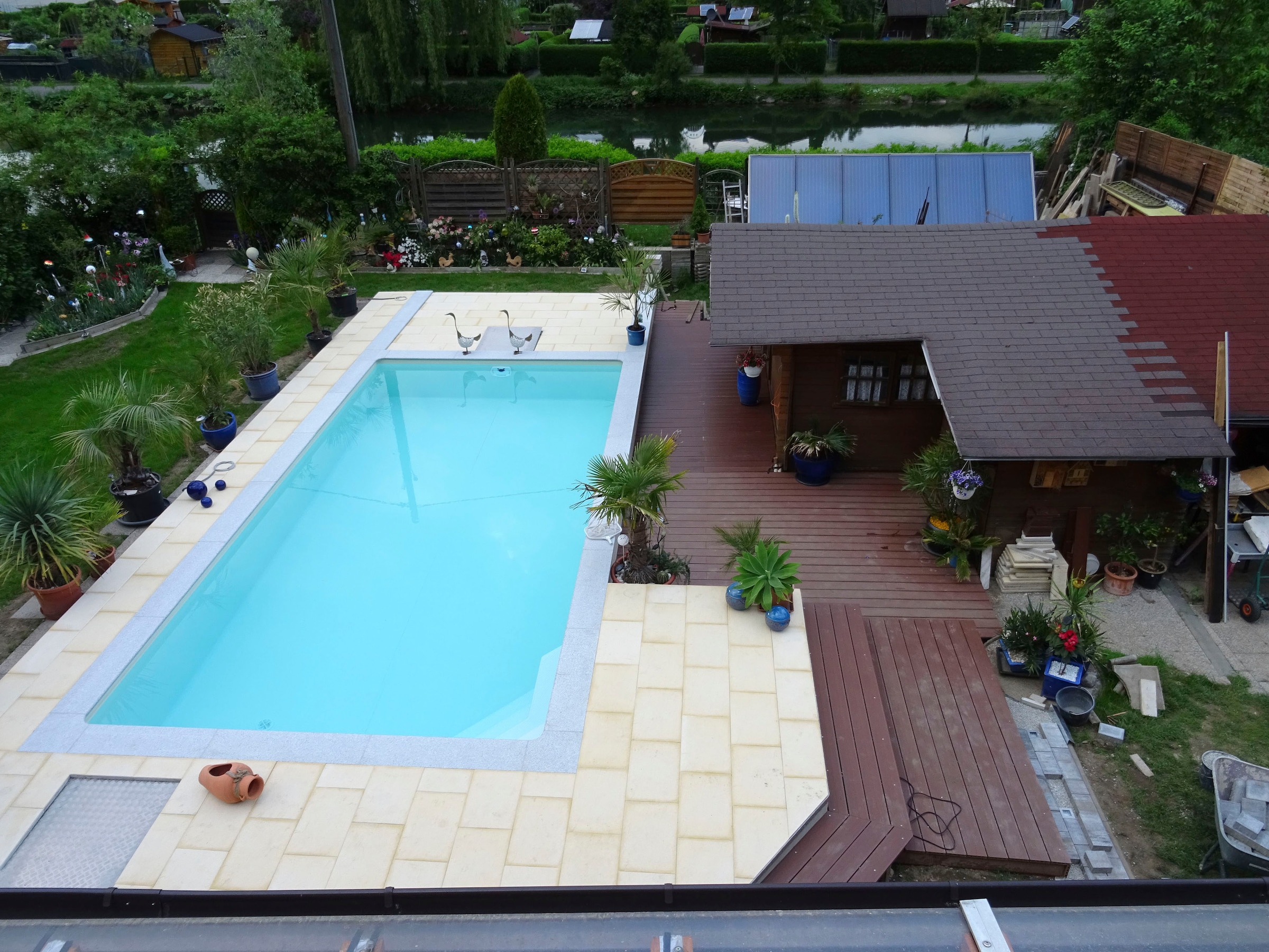 Pool »Styroporsteinpool mit Ecktreppe«, (Set, 4 tlg.), BxLxH: 300x600x150 cm,...