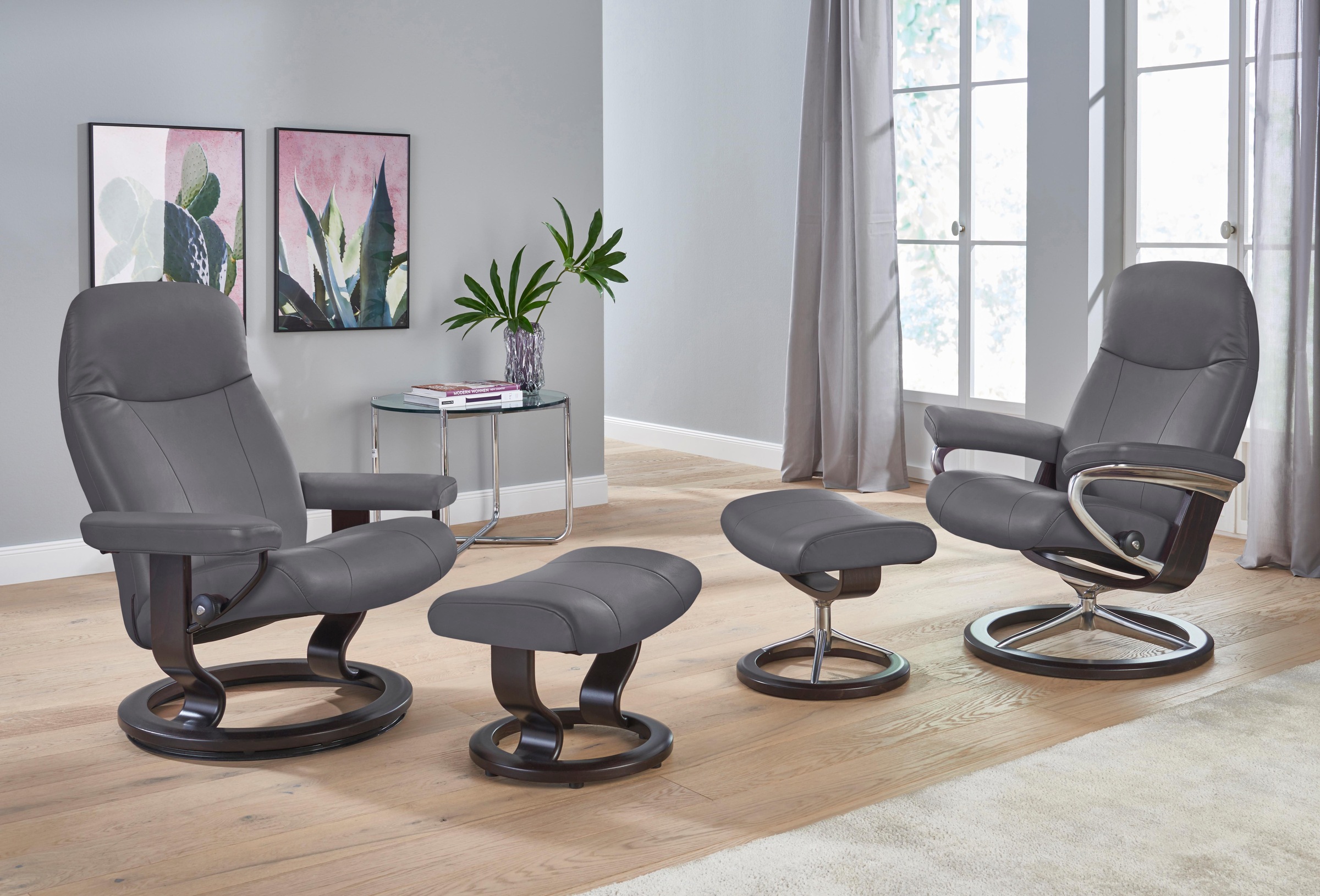 Stressless Relaxsessel "Garda", (Set, Relaxsessel mit Hocker), mit Hocker, günstig online kaufen