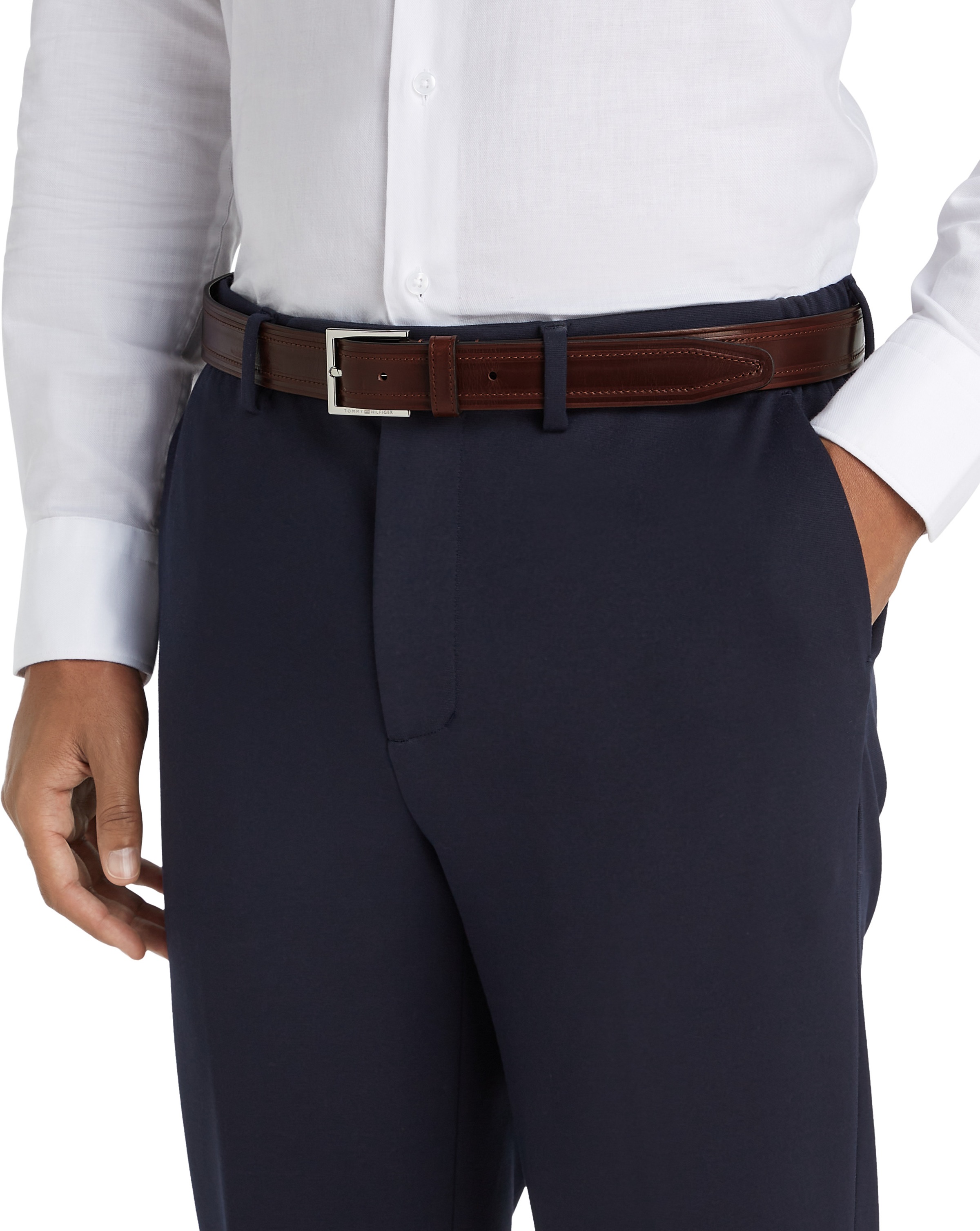 Tommy Hilfiger Ledergürtel "HUDSON EMBOSS LEATHER 3.0", Größenverstellbar günstig online kaufen