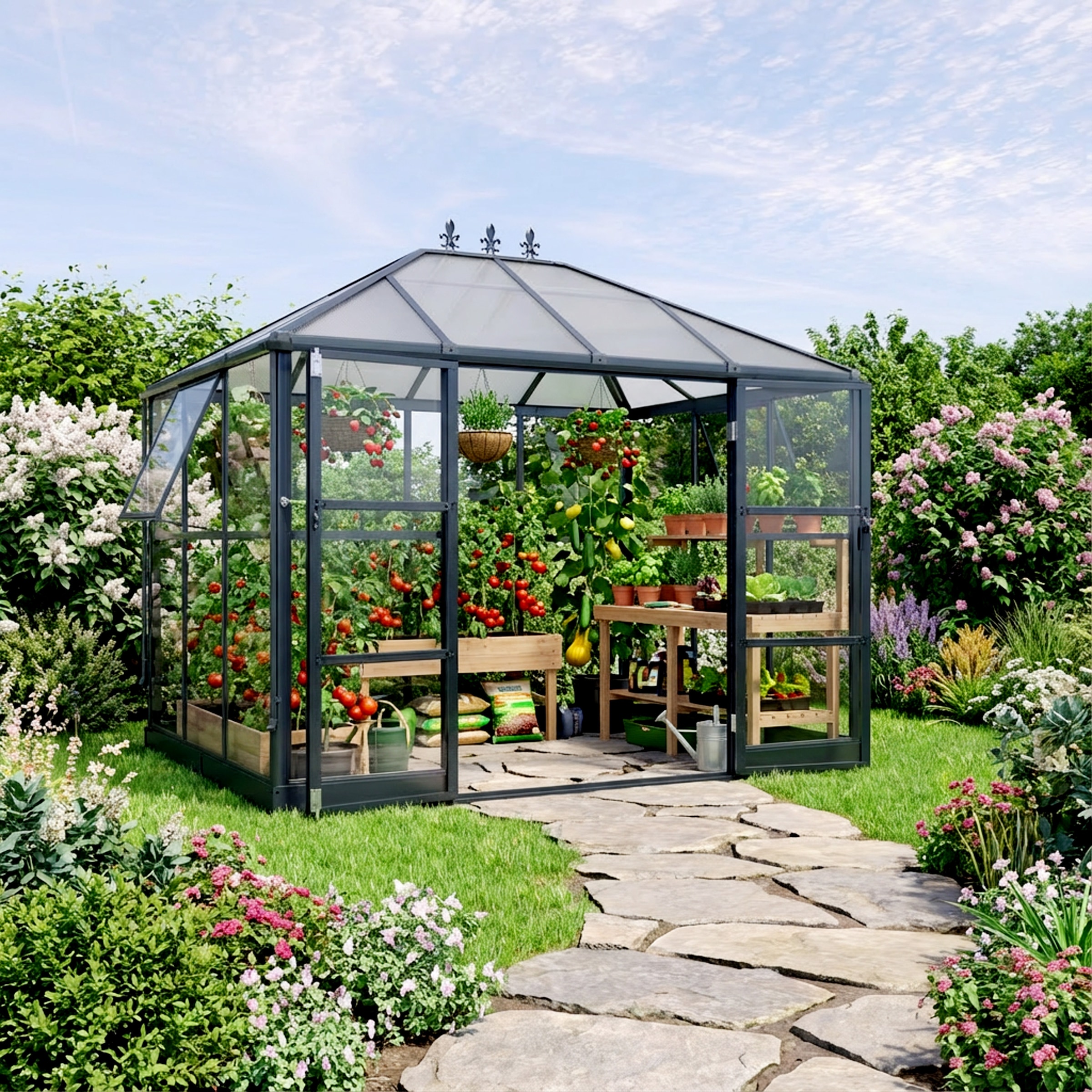 WESTMANN Gewächshaus »Suprema M Schwarz« 215x284x243cm