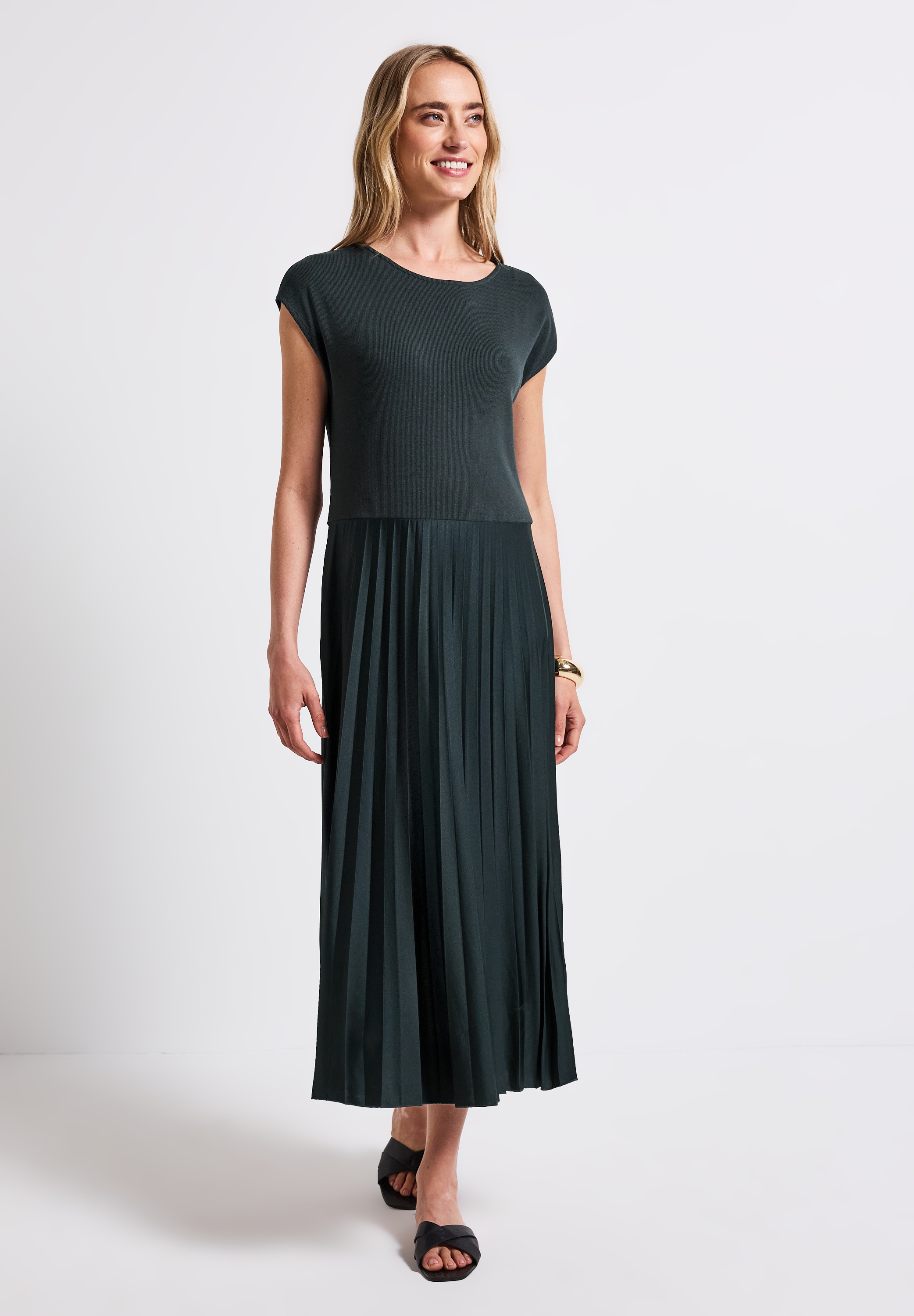 STREET ONE Midikleid, in Unifarbe günstig online kaufen